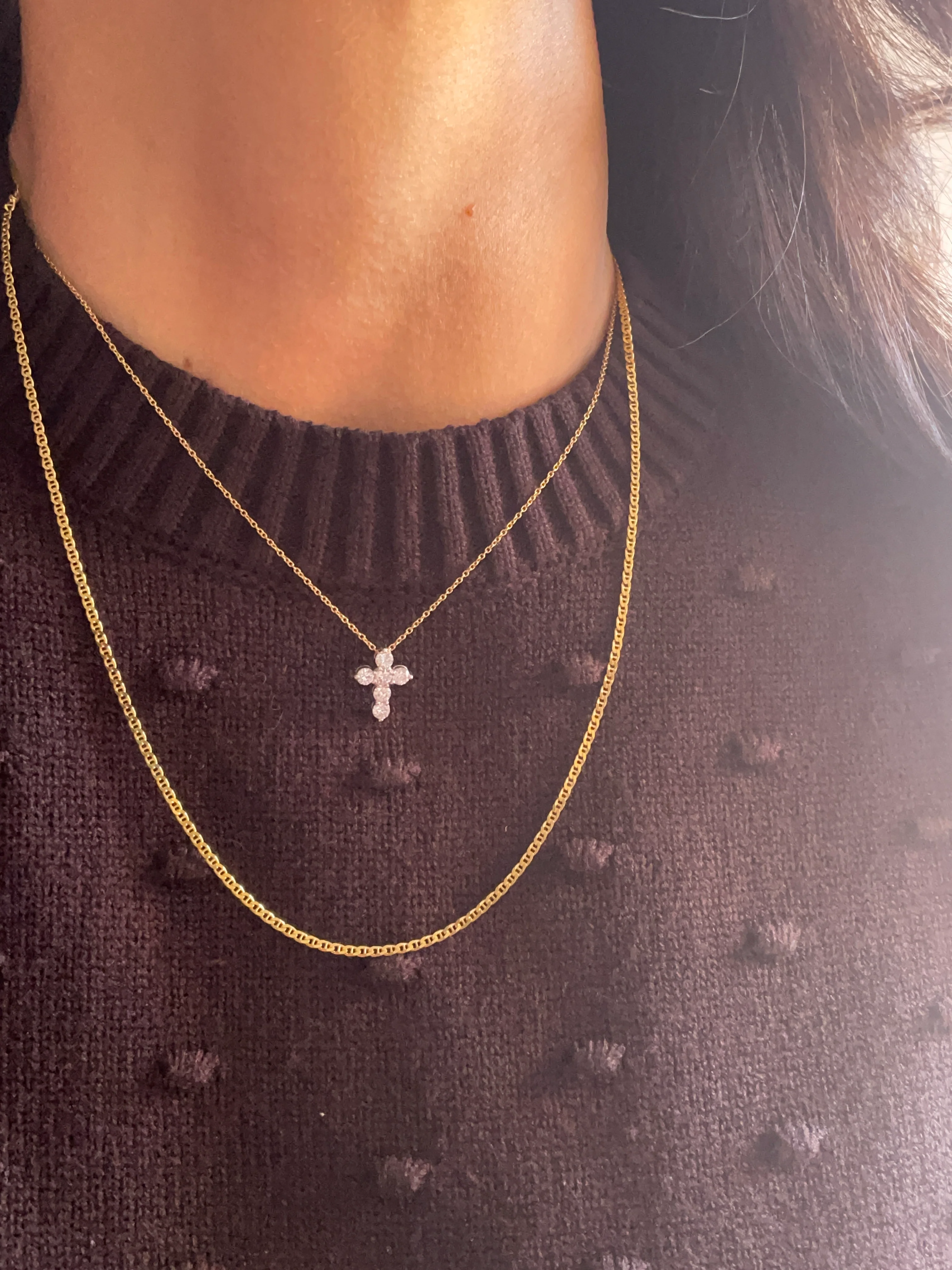 10k Yellow Gold Flat Anchor - Image 4