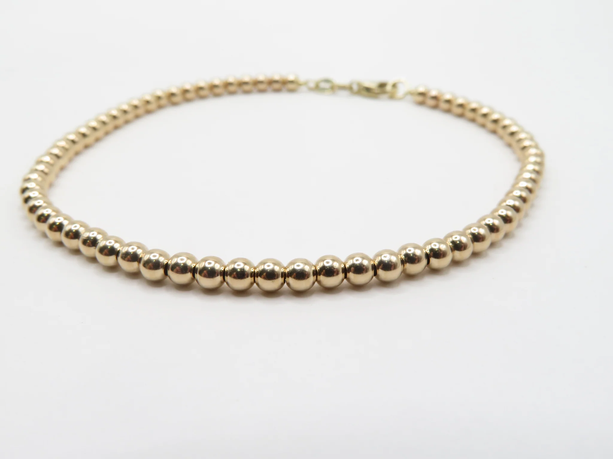 10k Yellow Gold Bead Bracelet
