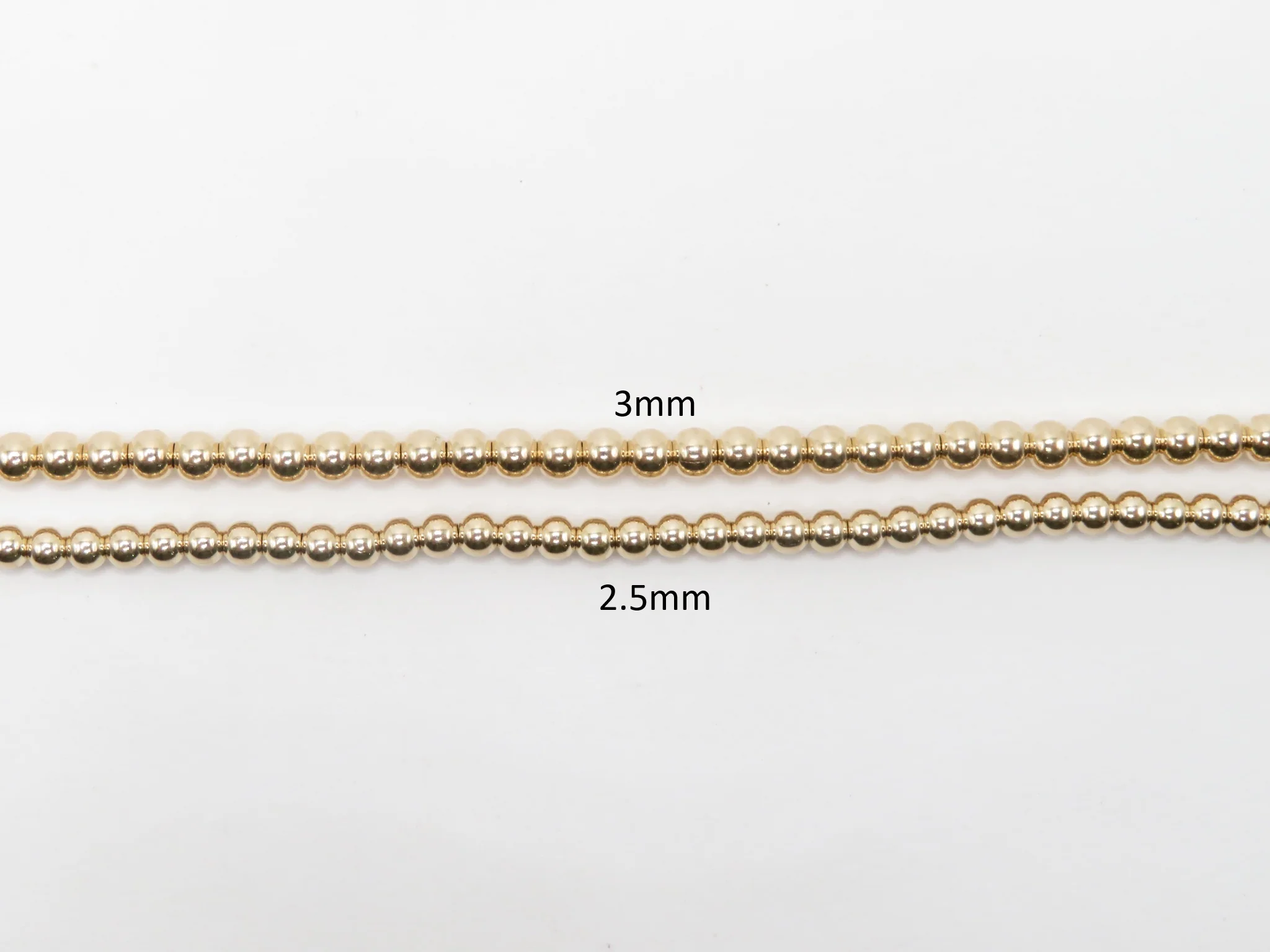 10k Yellow Gold Bead Bracelet - Image 3