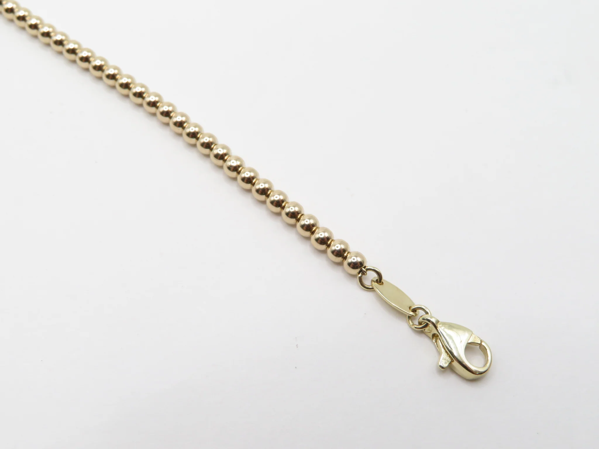 10k Yellow Gold Bead Bracelet - Image 5