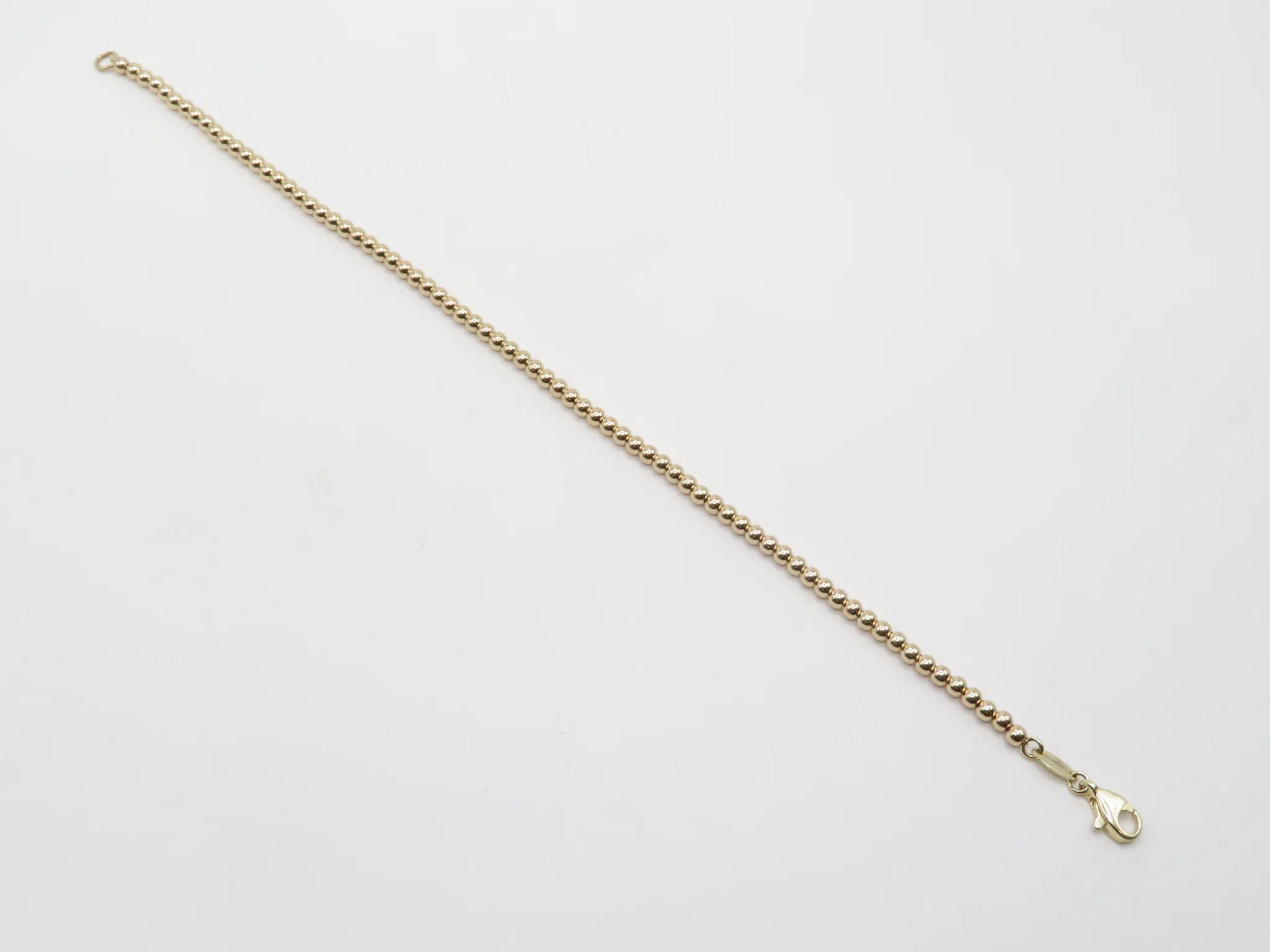 10k Yellow Gold Bead Bracelet - Image 8