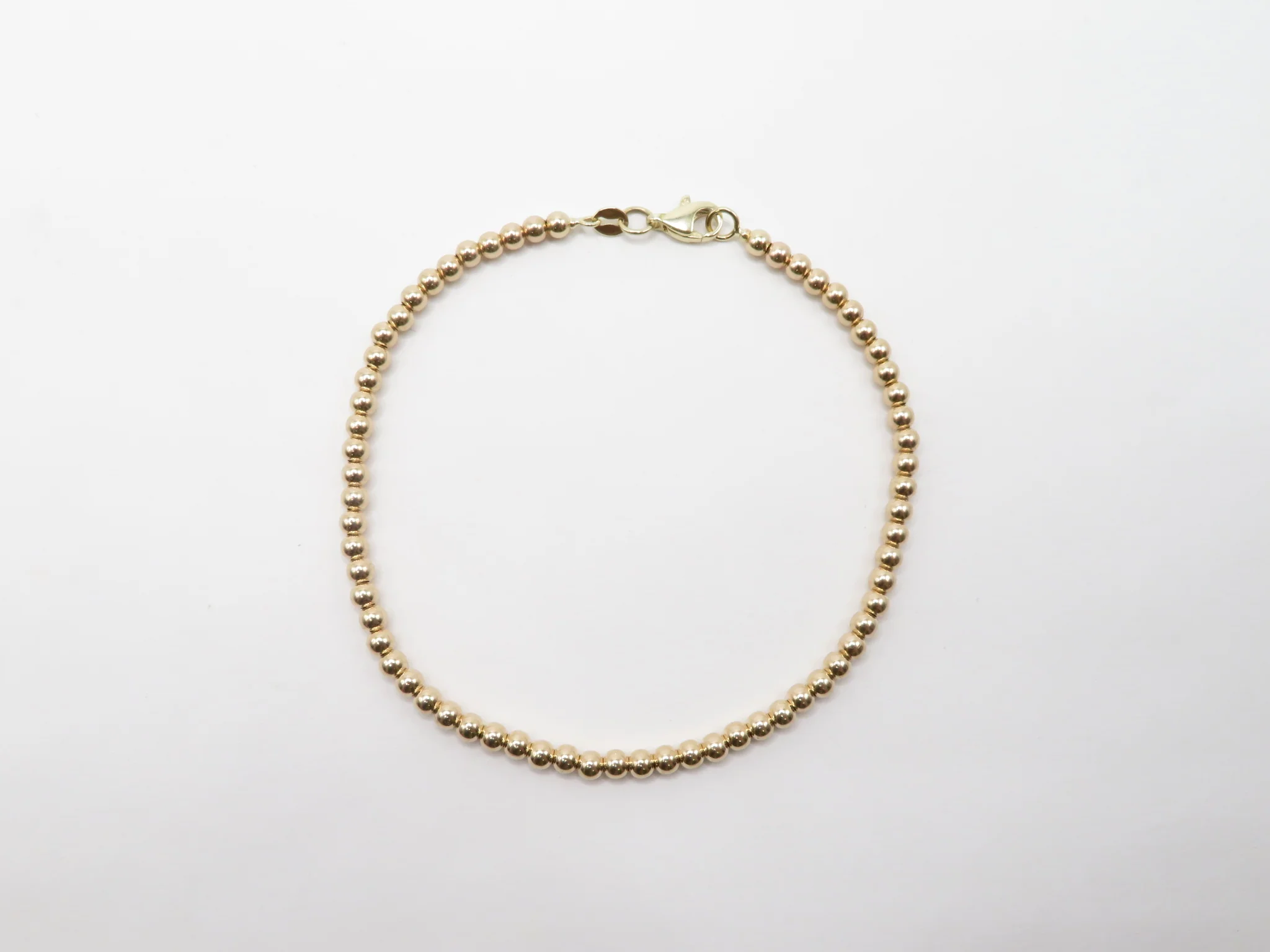 10k Yellow Gold Bead Bracelet - Image 9