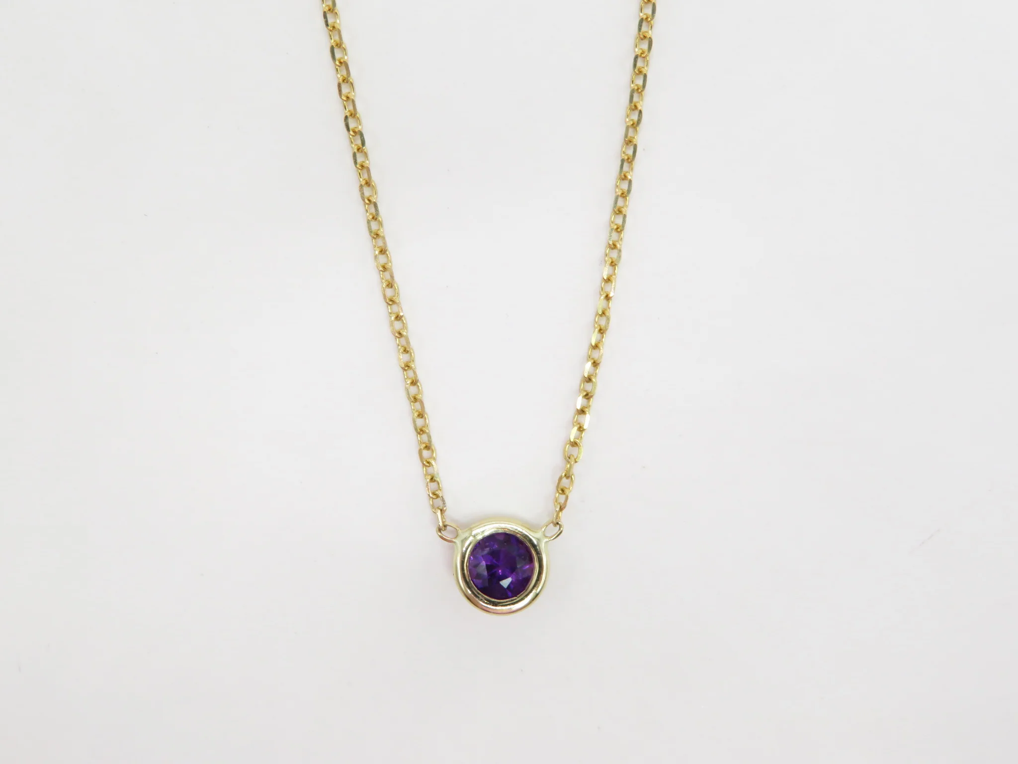 10k Yellow Gold Birthstone Necklace - Image 12