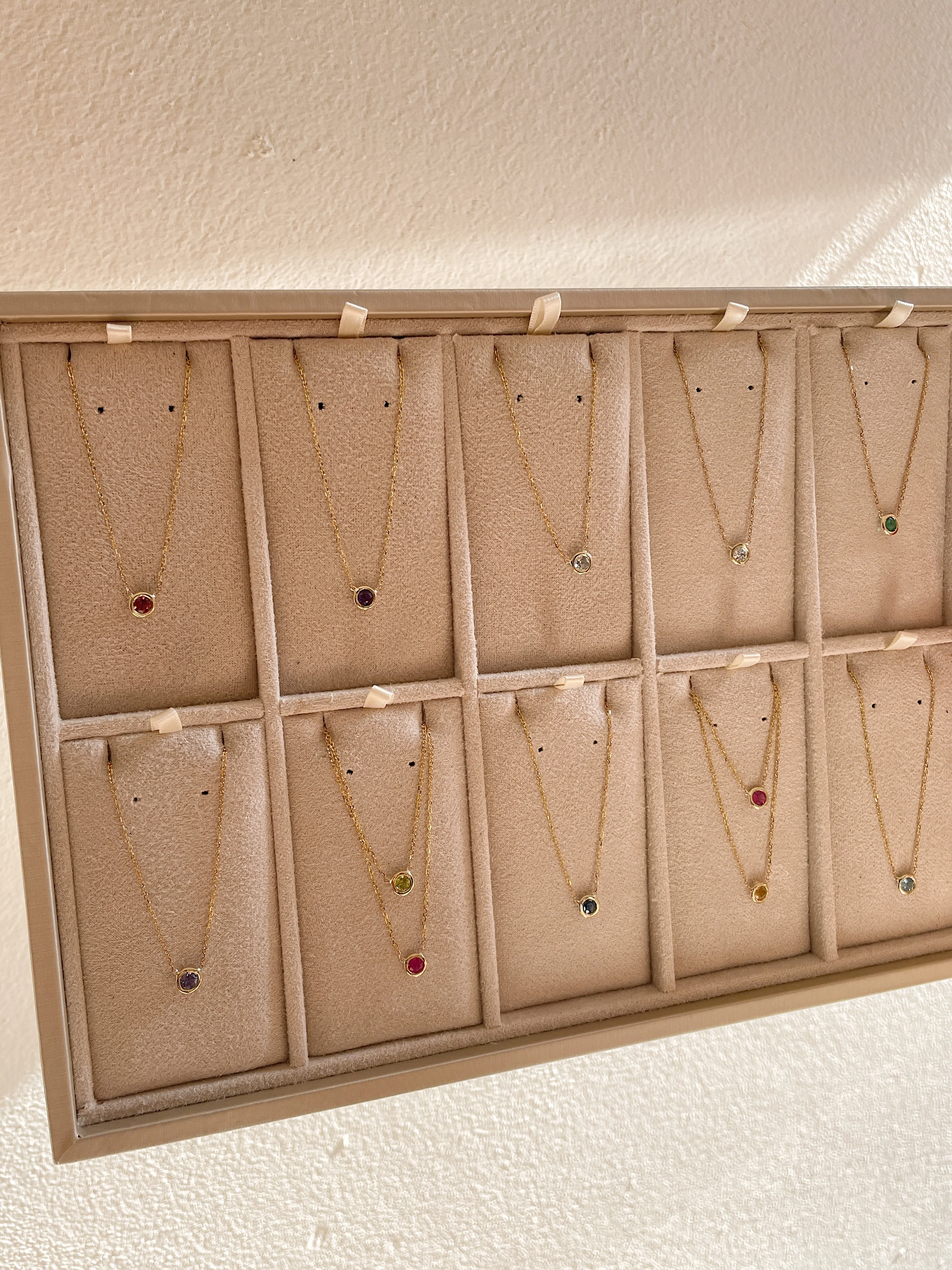 10k Yellow Gold Birthstone Necklace - Image 14