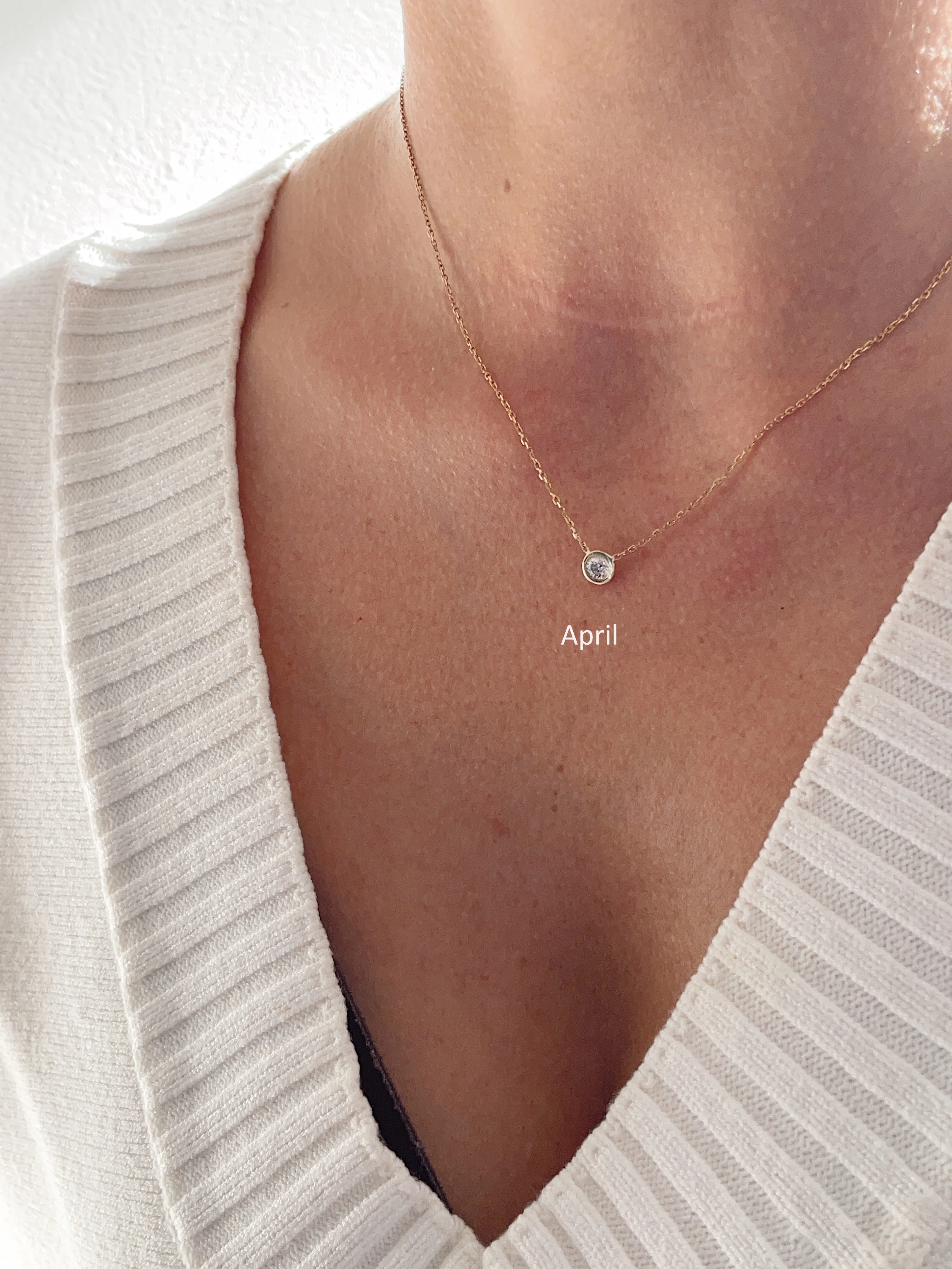 10k Yellow Gold Birthstone Necklace - Image 26