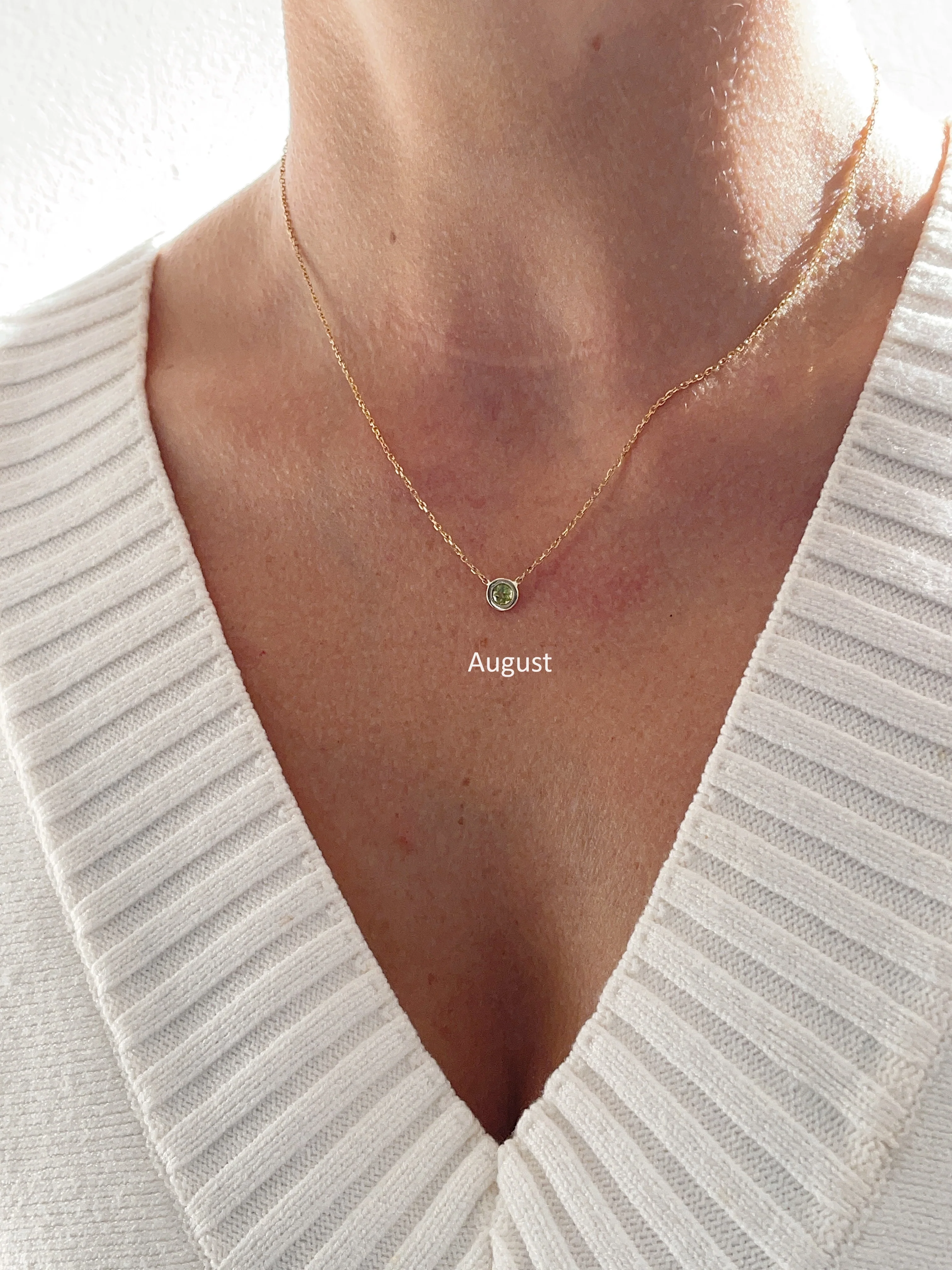 10k Yellow Gold Birthstone Necklace - Image 28
