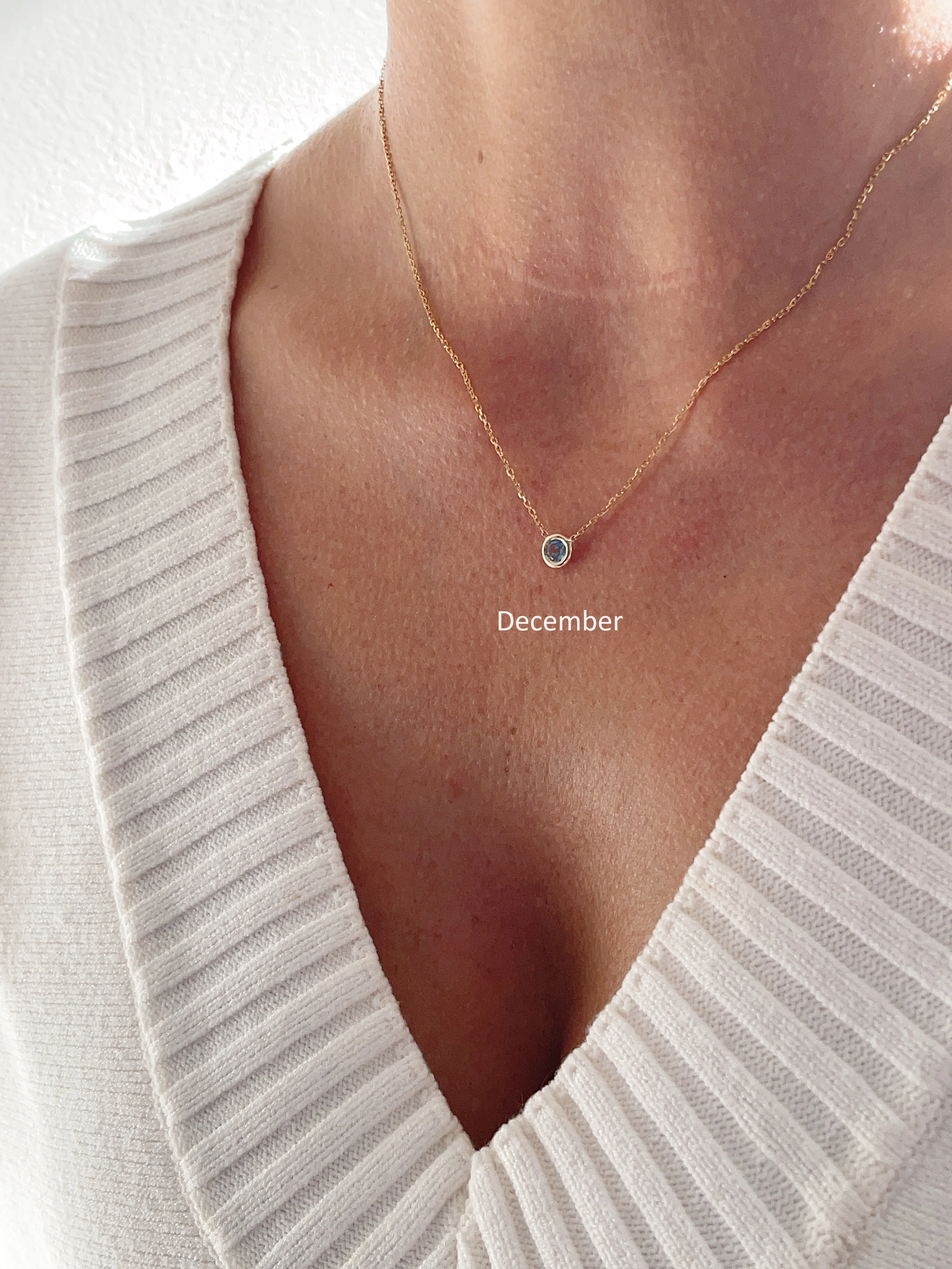 10k Yellow Gold Birthstone Necklace - Image 32