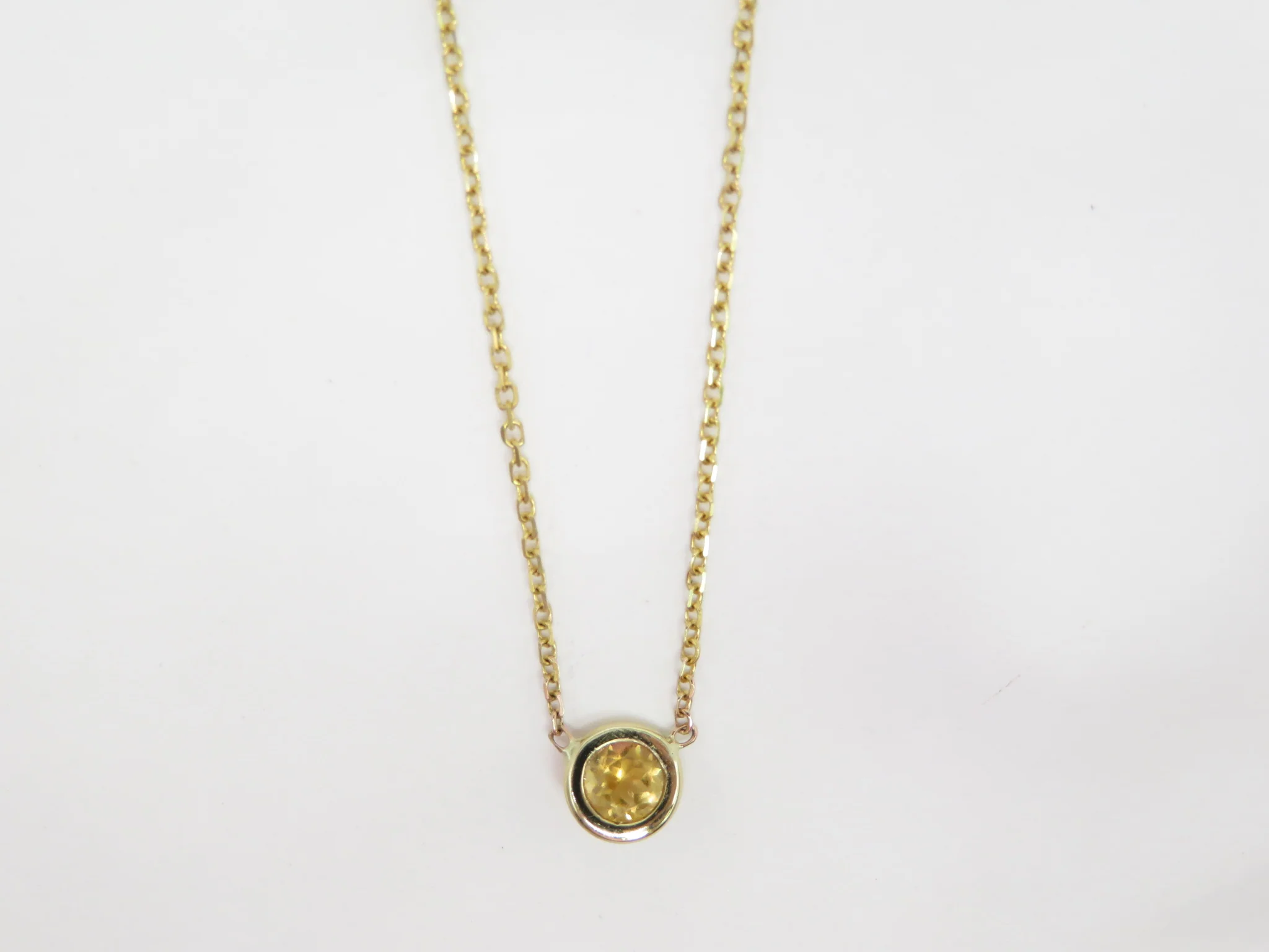 10k Yellow Gold Birthstone Necklace - Image 9