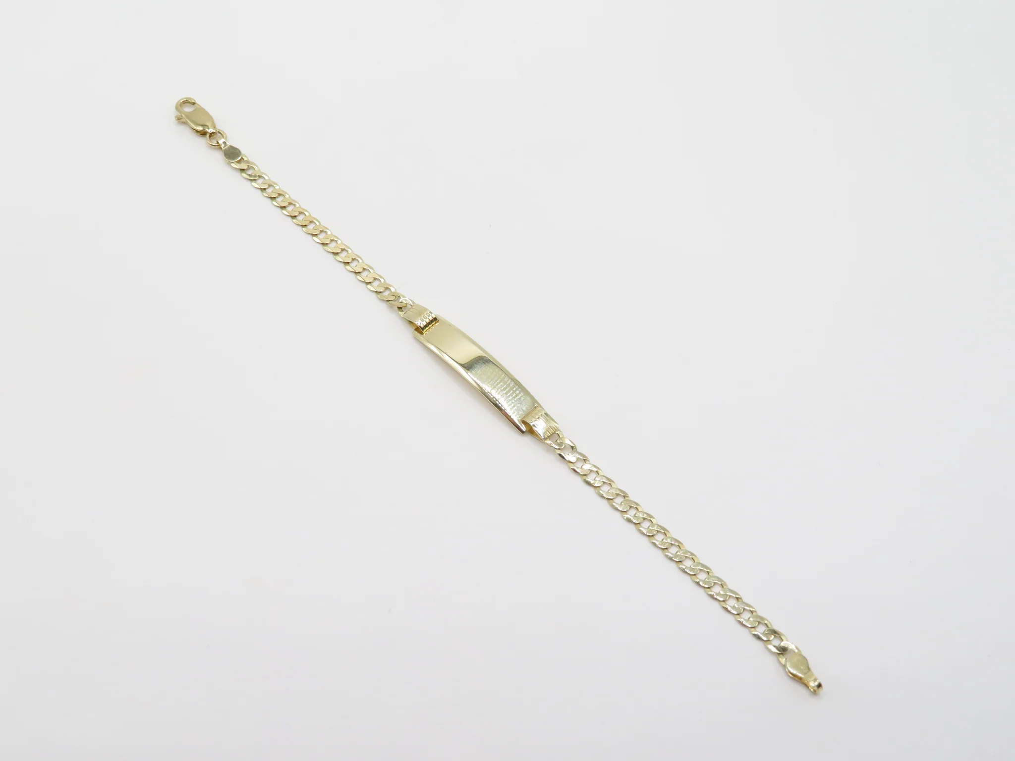 10k Yellow Gold Childrens ID Bracelet - Image 2