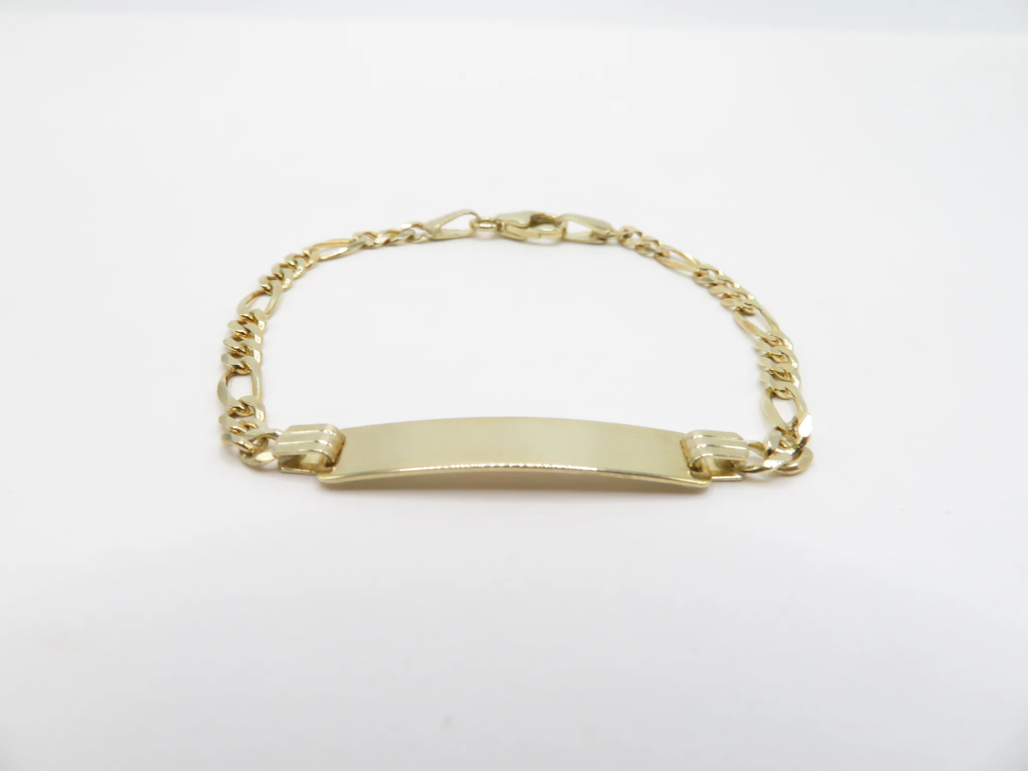 10k Yellow Gold Childrens ID Bracelet - Image 8