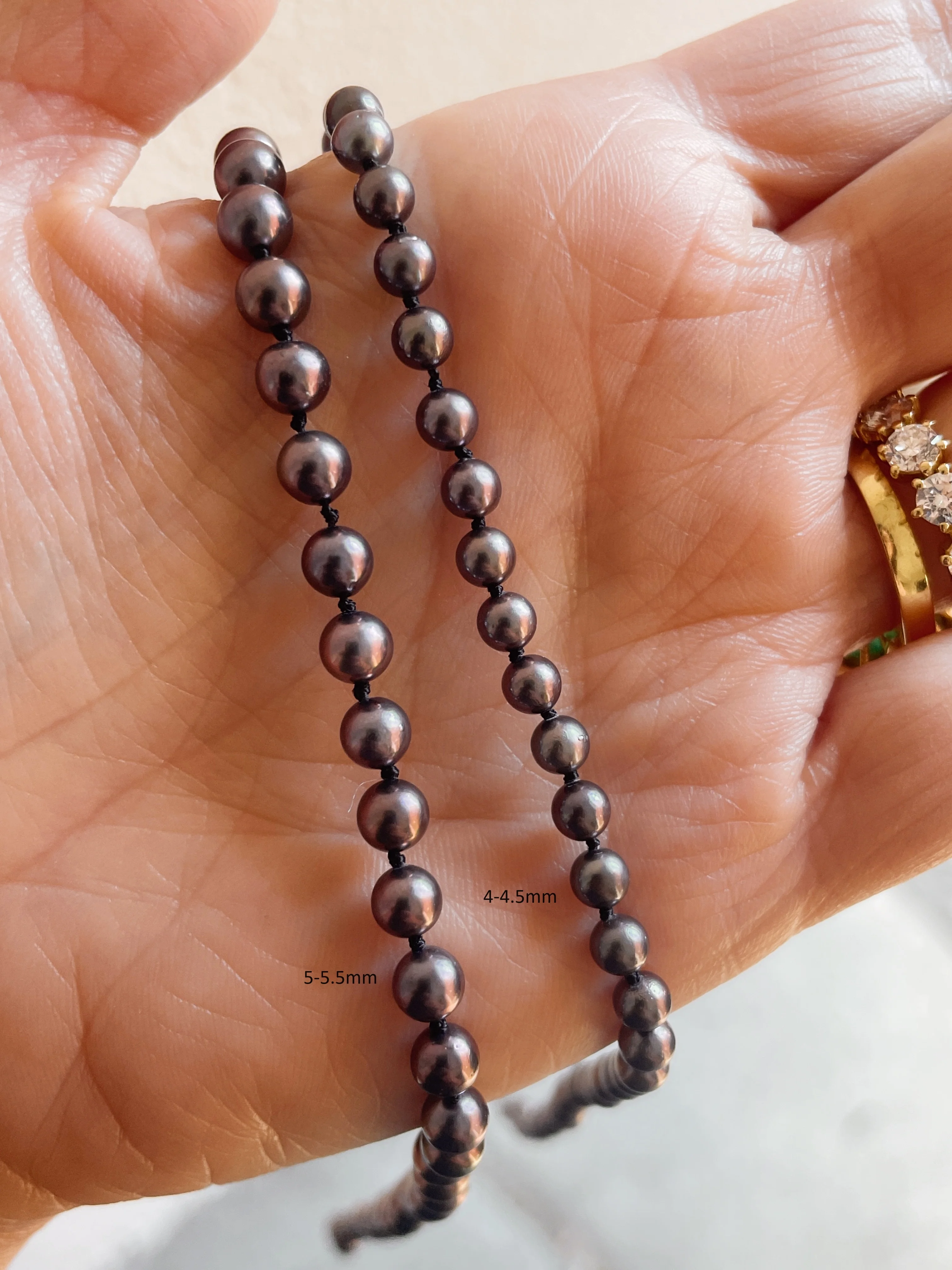 10k Cultured Dark Pearl Strand - Image 3