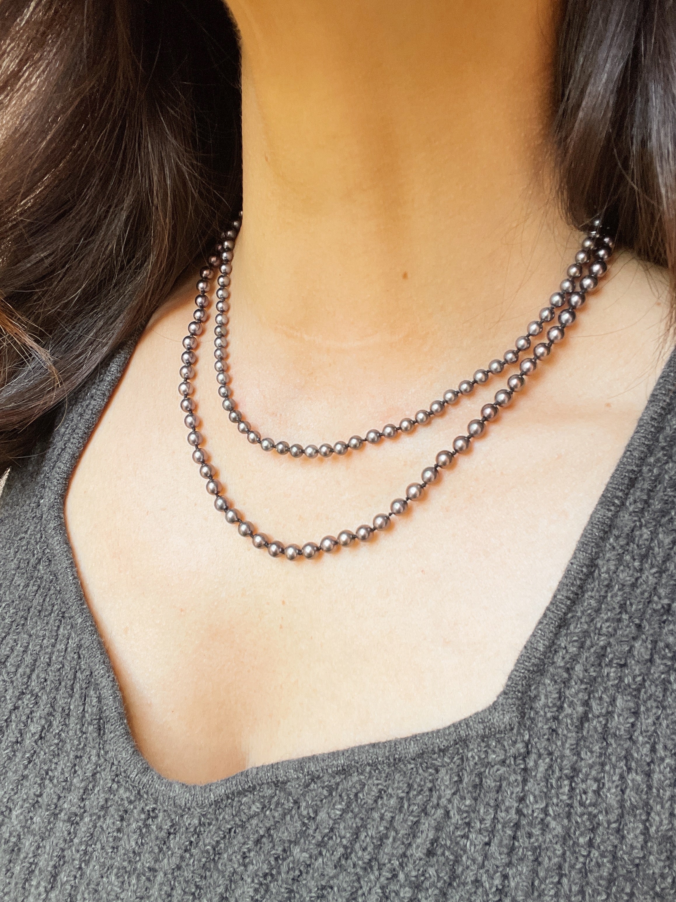 10k Cultured Dark Pearl Strand - Image 6