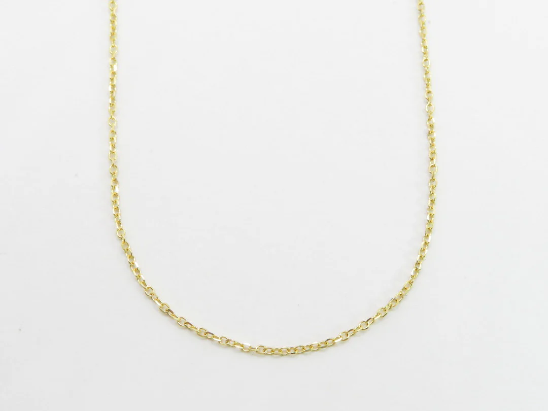 10k Diamond Cut Light Open Cable Chain - Image 5