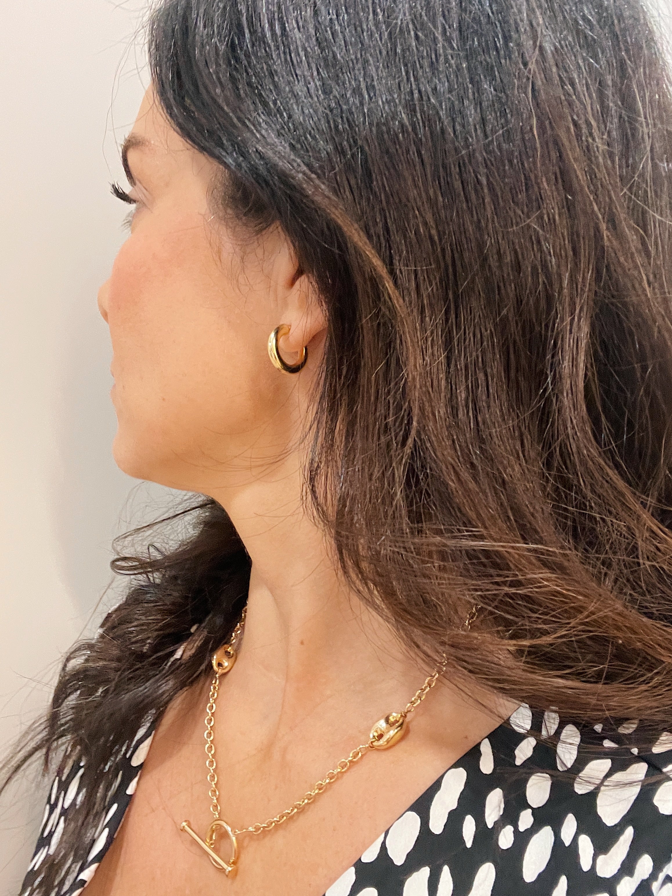 10k Yellow Gold Extra Chunky Hoops - Image 8