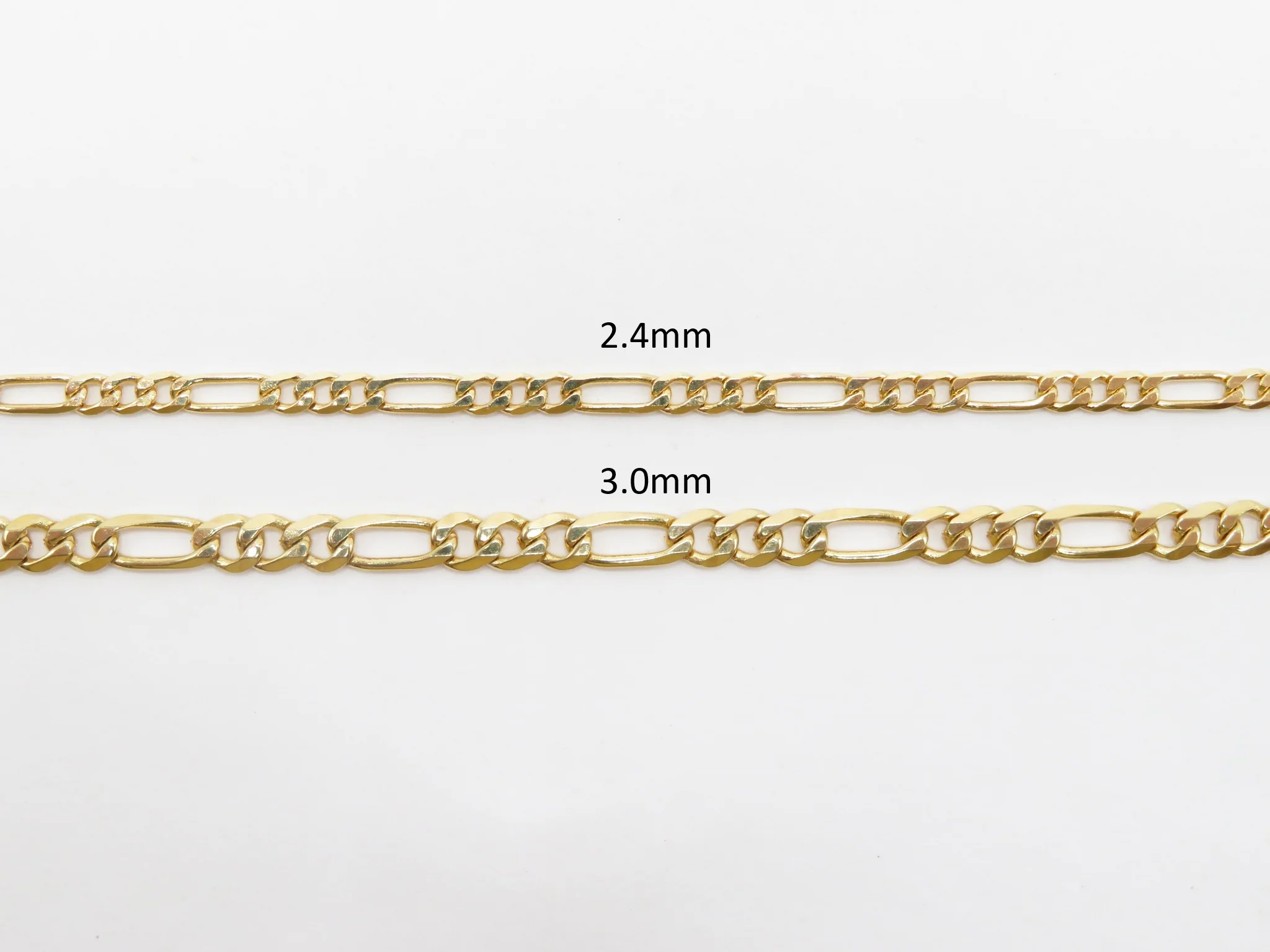 10k Yellow Gold Figaro Chain - Image 4