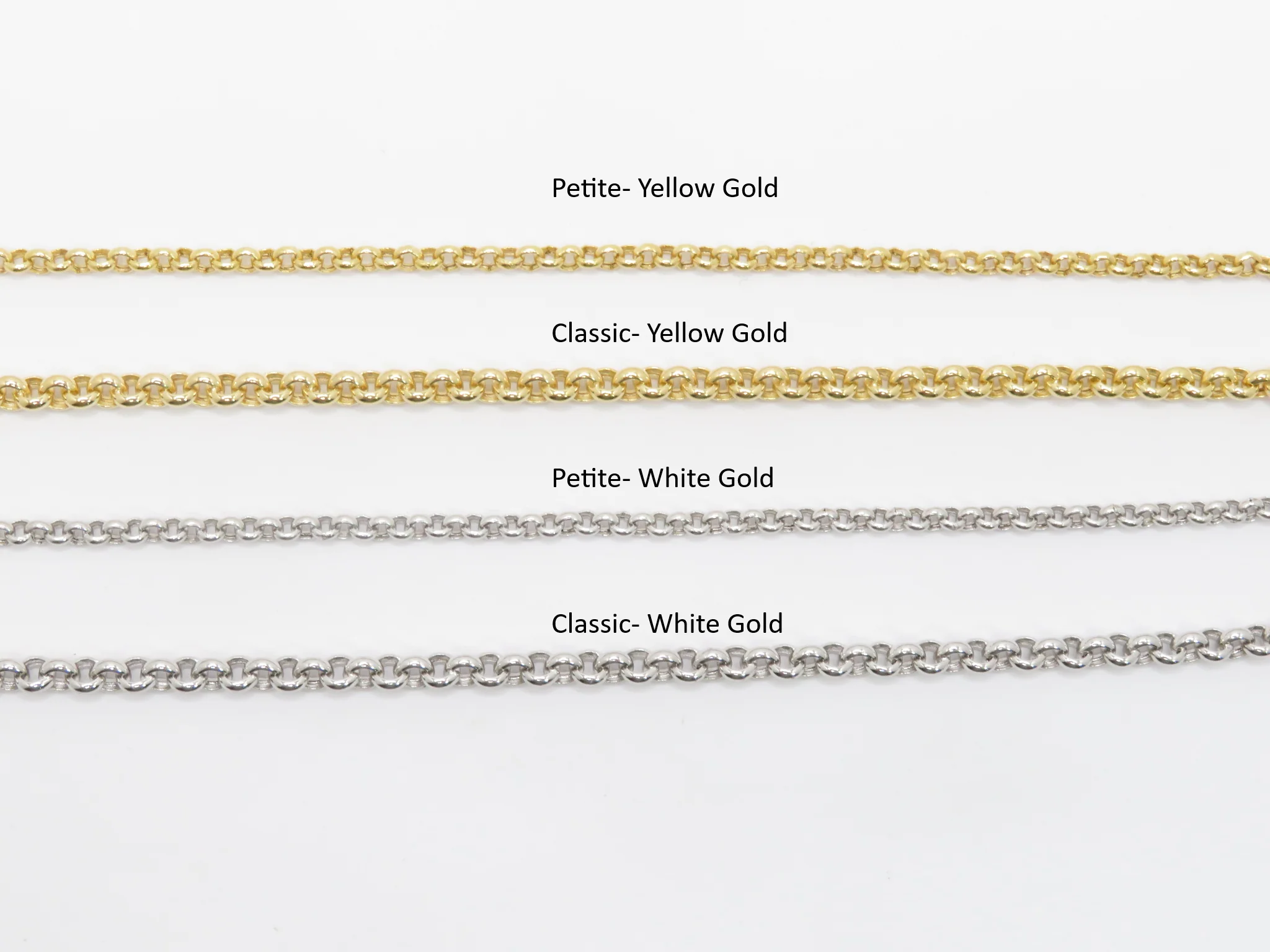 10k Gold Hollow Rolo Bracelet - Image 8