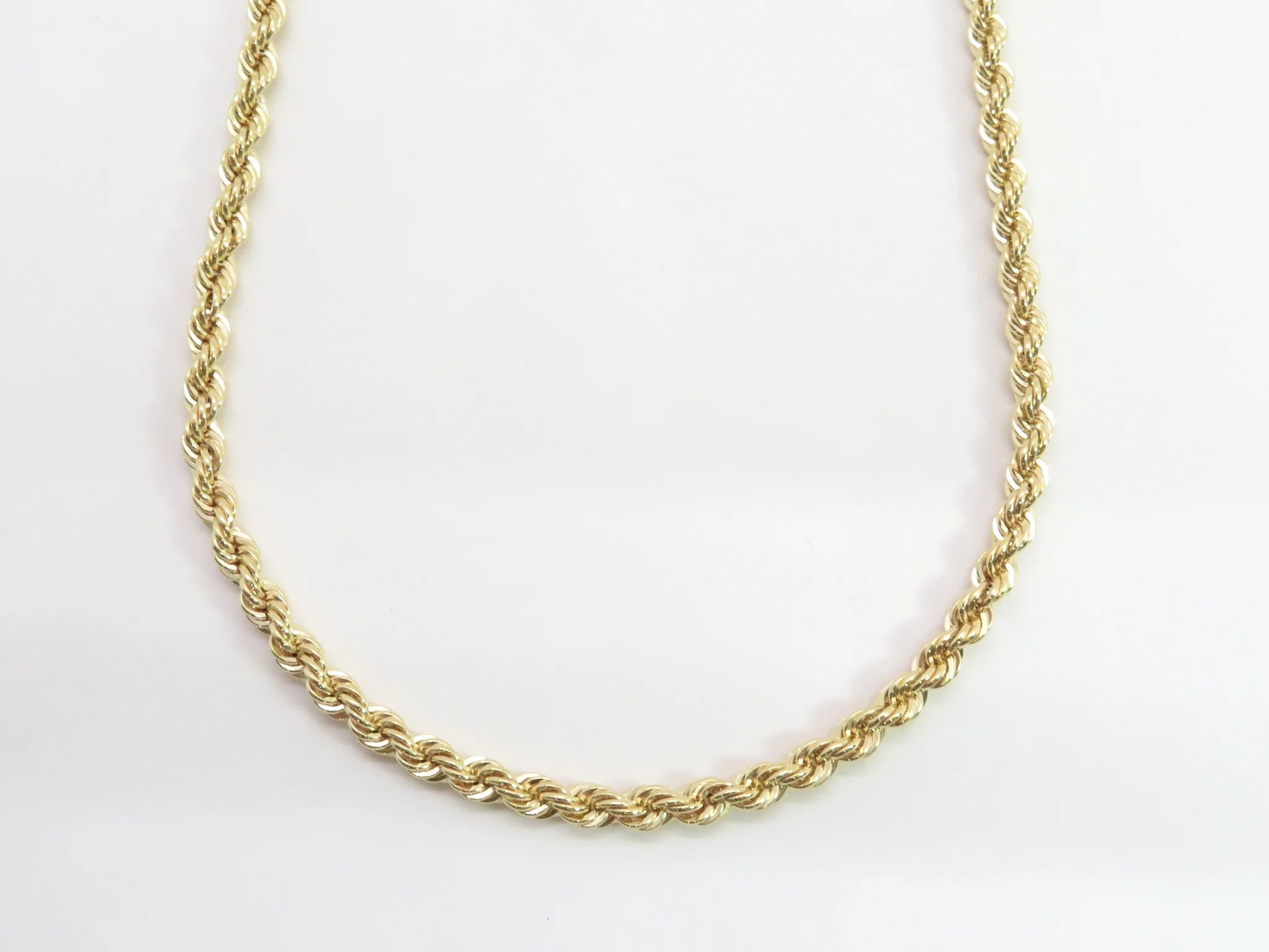 10k Yellow Gold Hollow Rope Chain