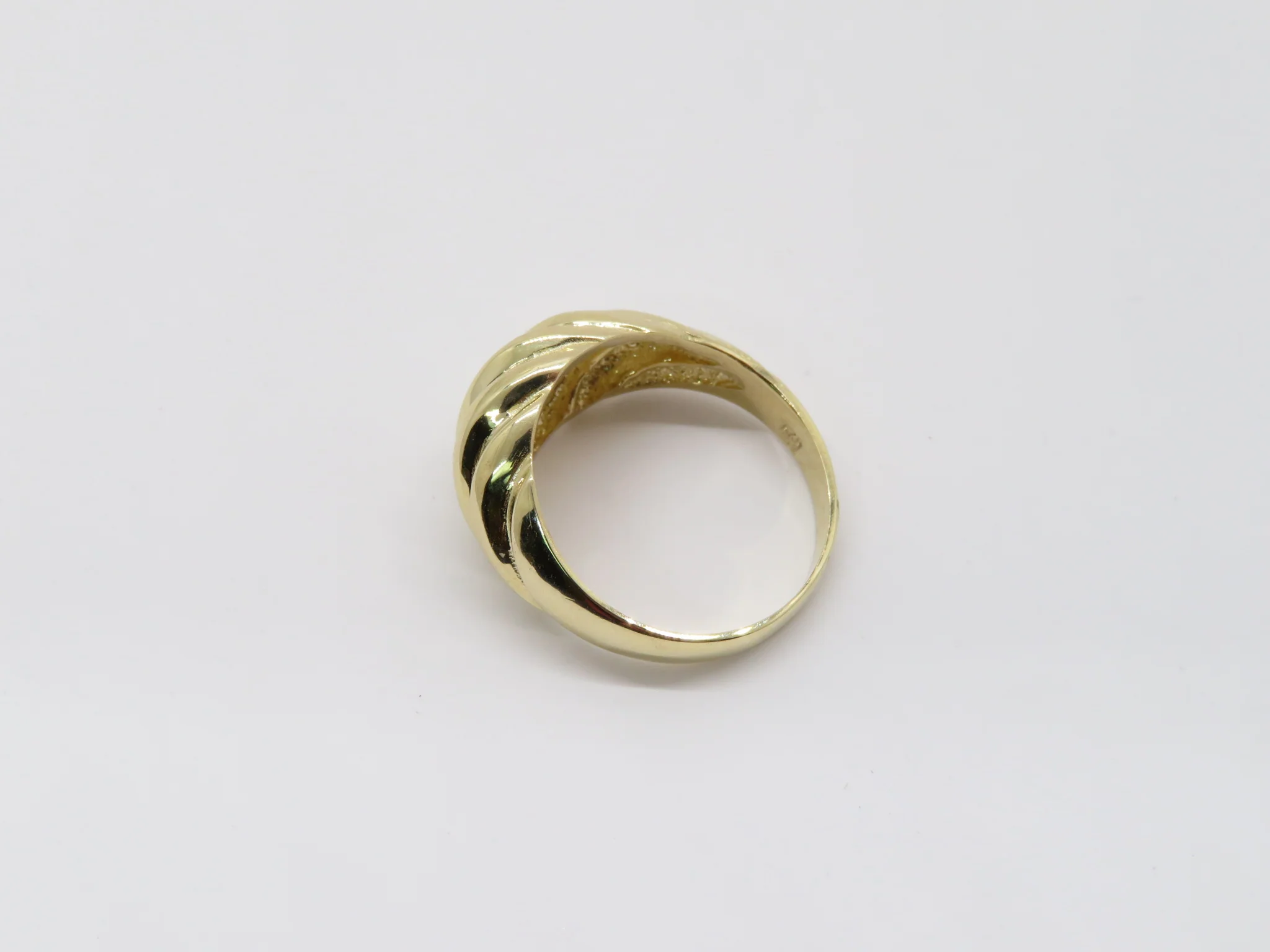 10k Yellow Gold Jumbo Croissant Ring - Image 4