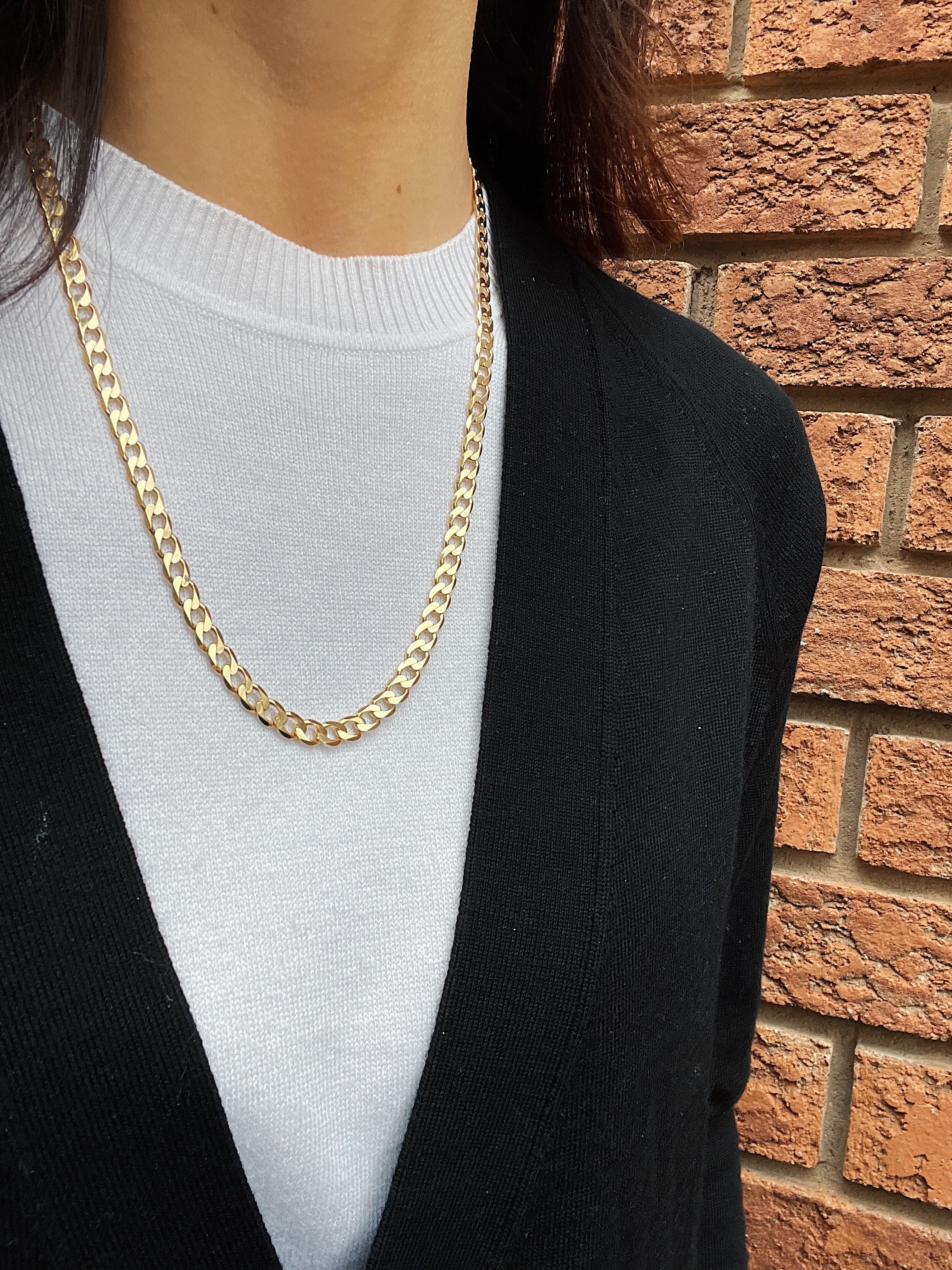 10k Yellow Gold Open Link Thick Chain - Image 6