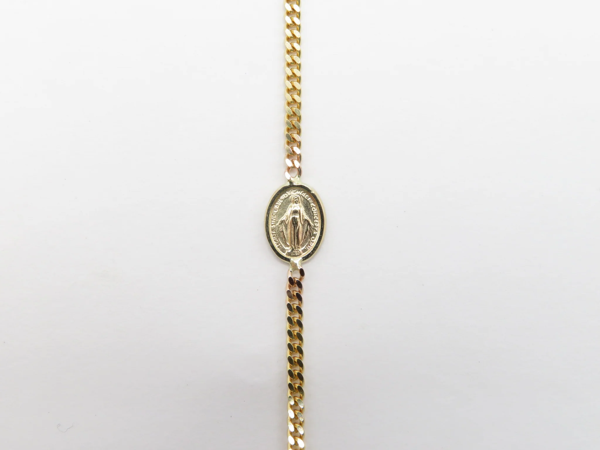 10k Yellow Gold Our Lady of Grace Bracelet - Image 4