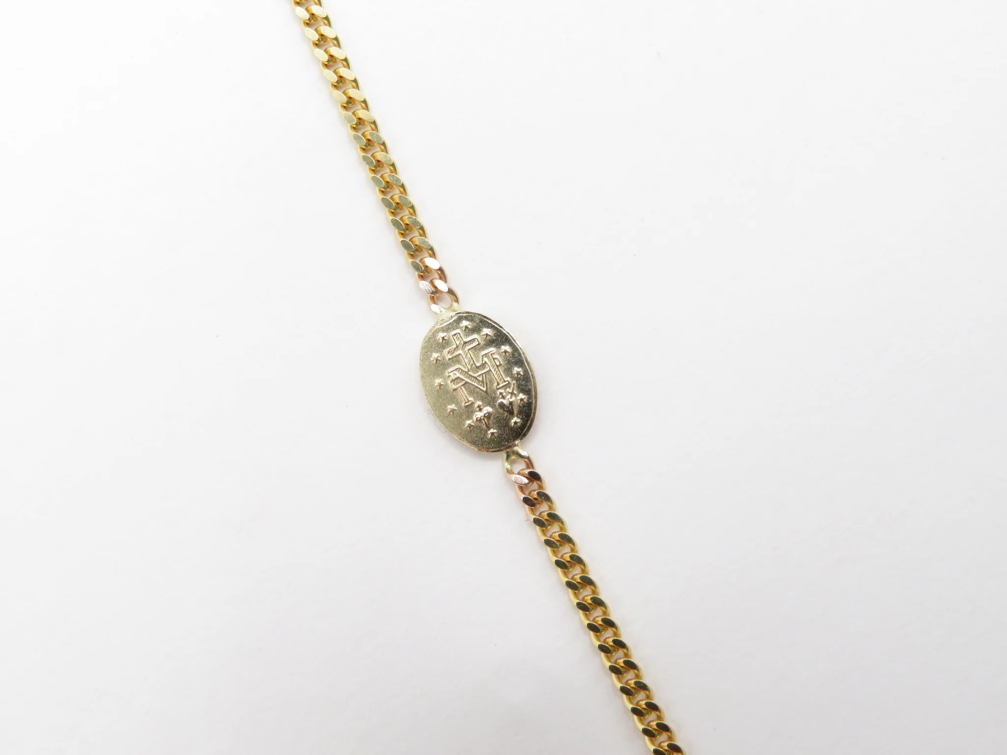 10k Yellow Gold Our Lady of Grace Bracelet - Image 6