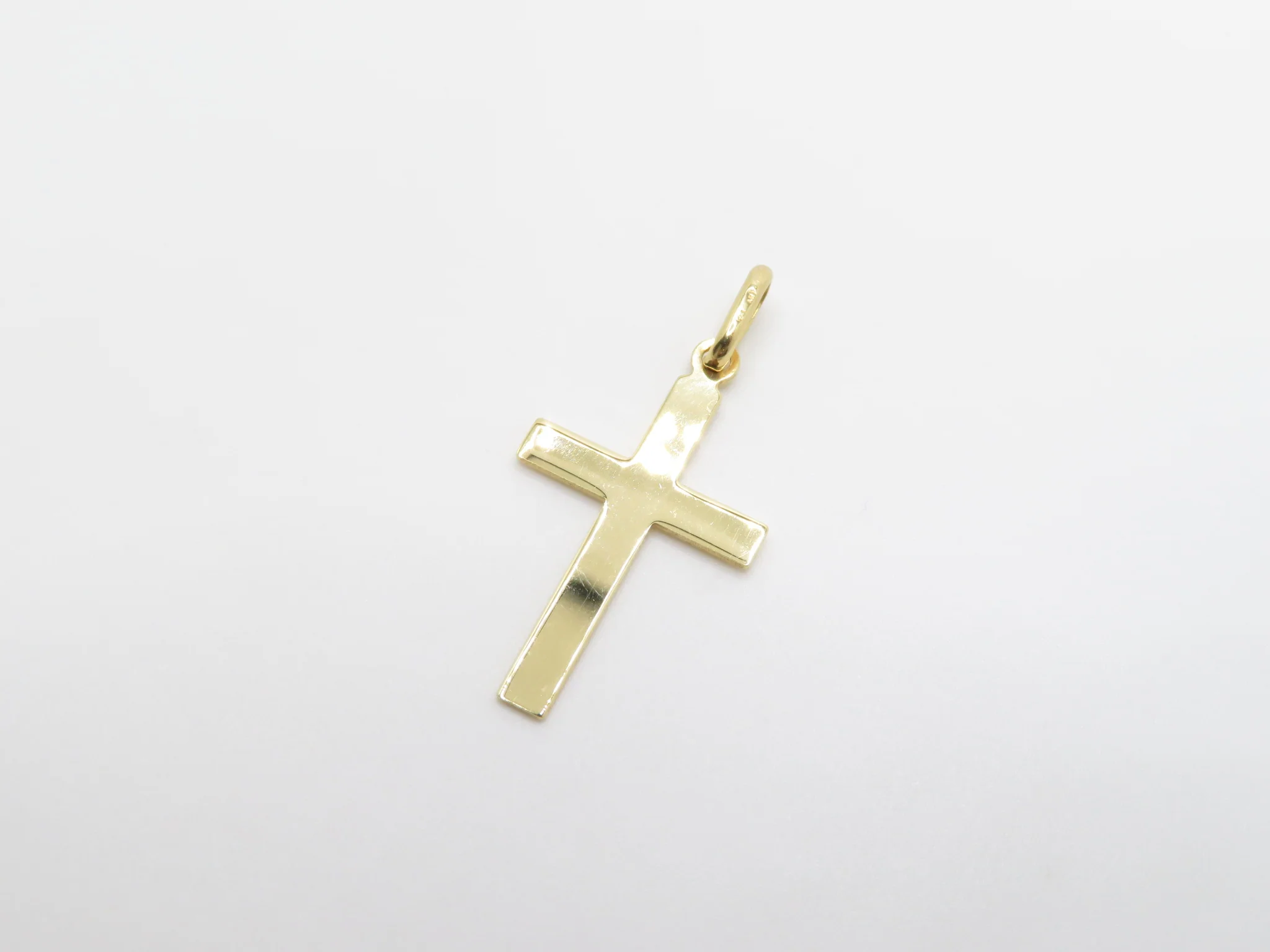 10k Yellow Gold Plain Flat Cross - Image 3