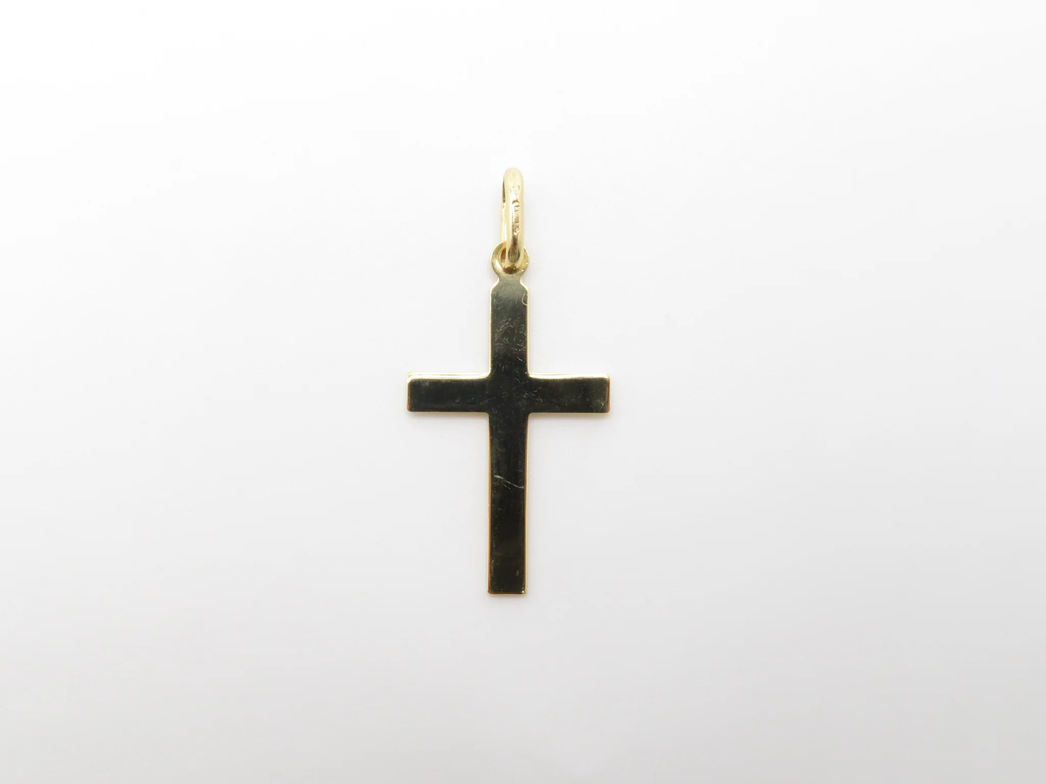 10k Yellow Gold Plain Flat Cross - Image 4