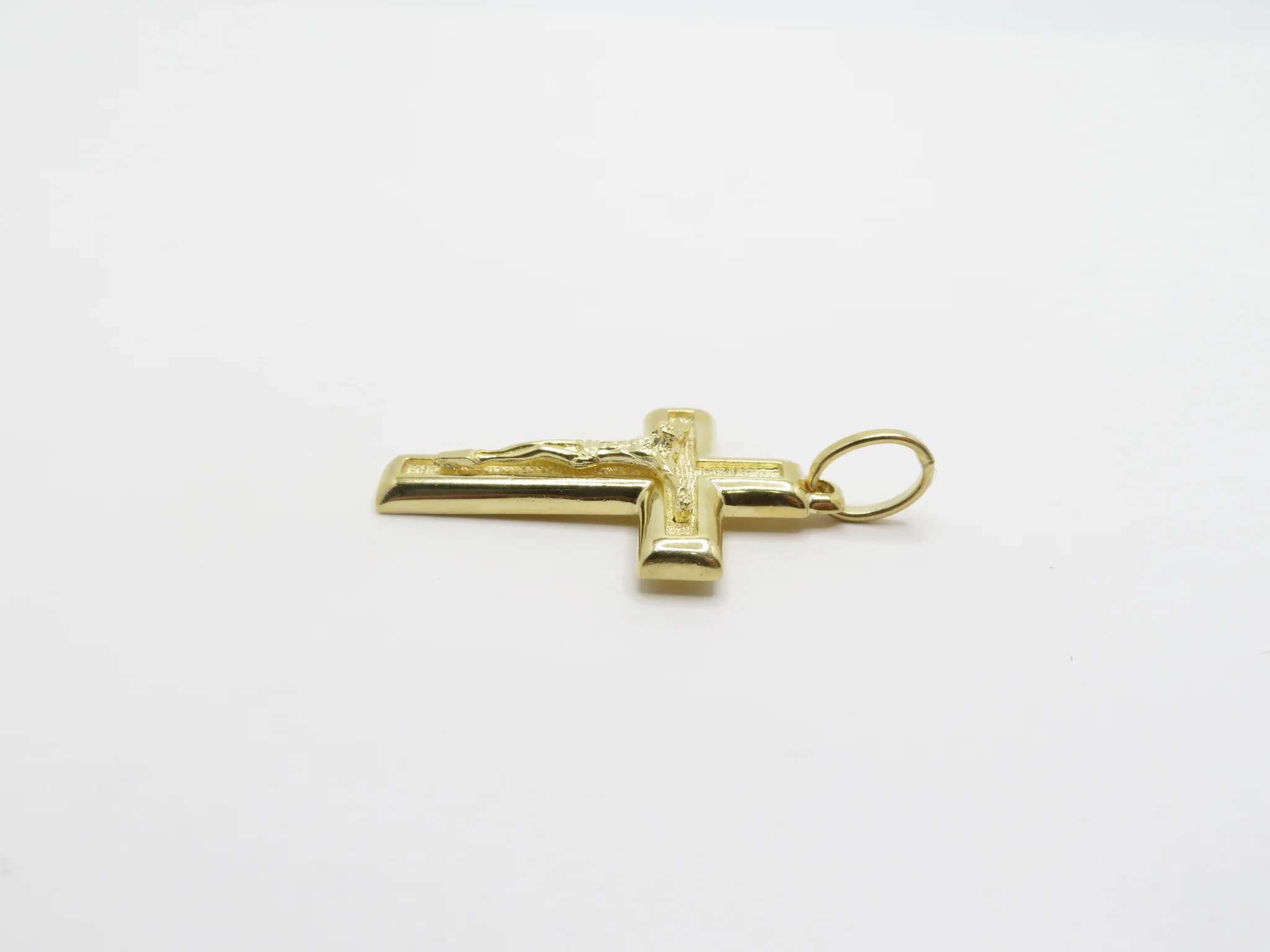 10k Yellow Gold Portrait Crucifix - Image 3
