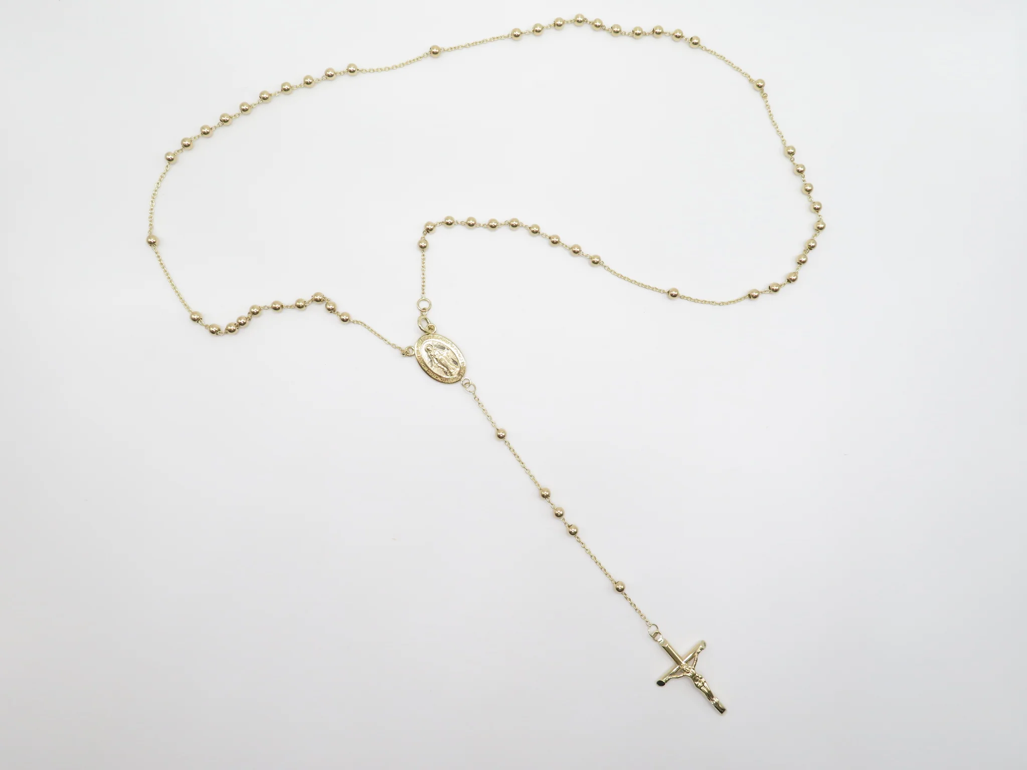 10k Yellow Gold Rosary Necklace