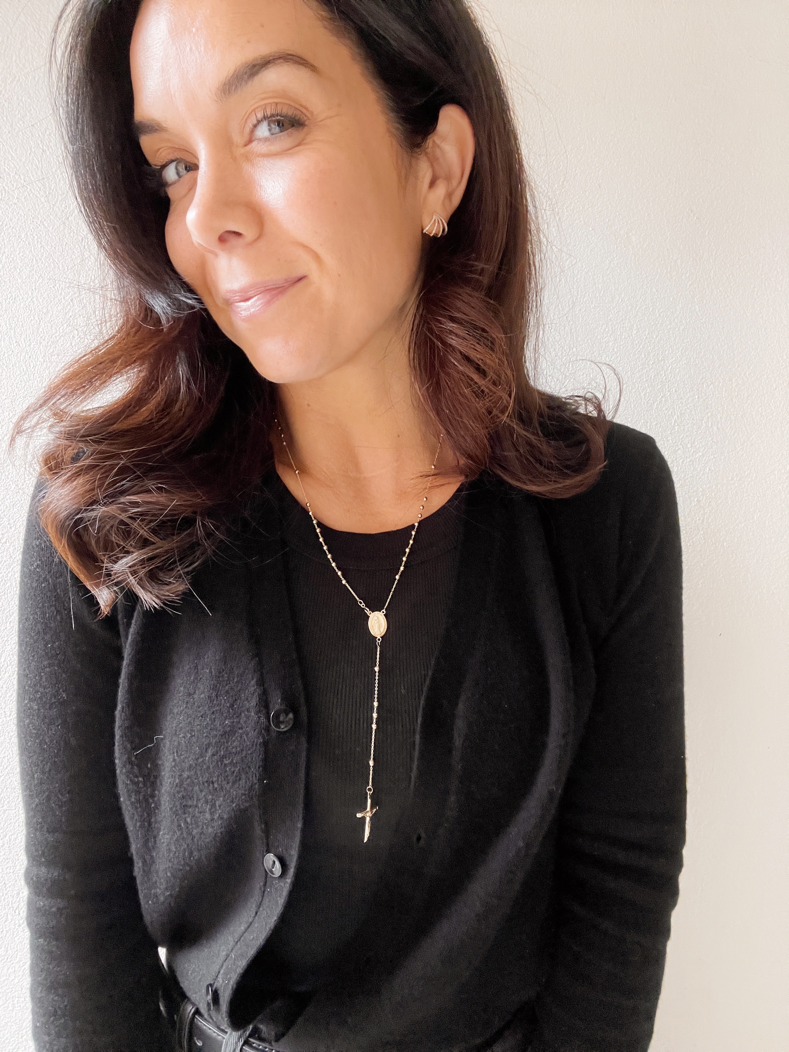 10k Yellow Gold Rosary Necklace - Image 2
