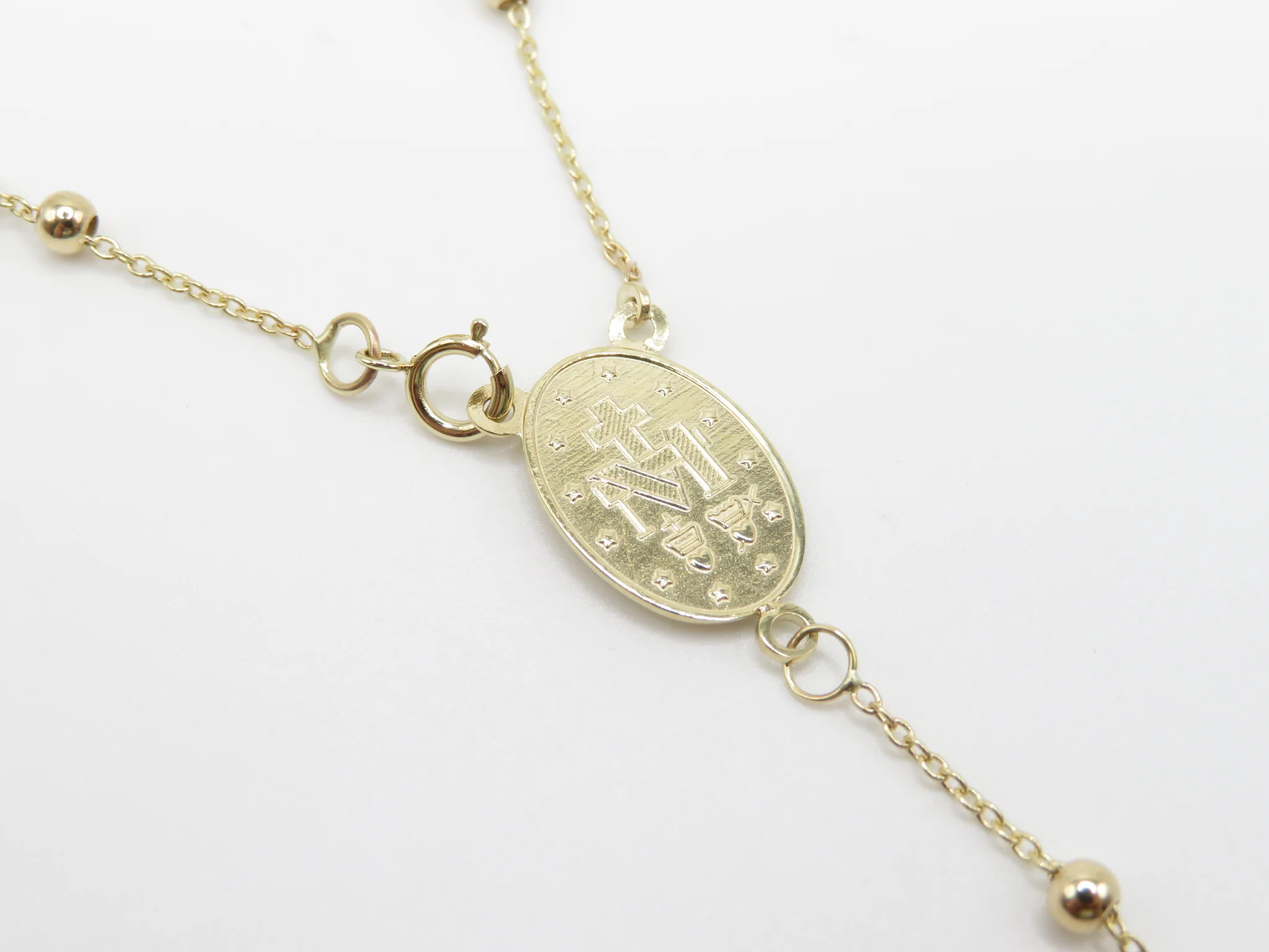 10k Yellow Gold Rosary Necklace - Image 5