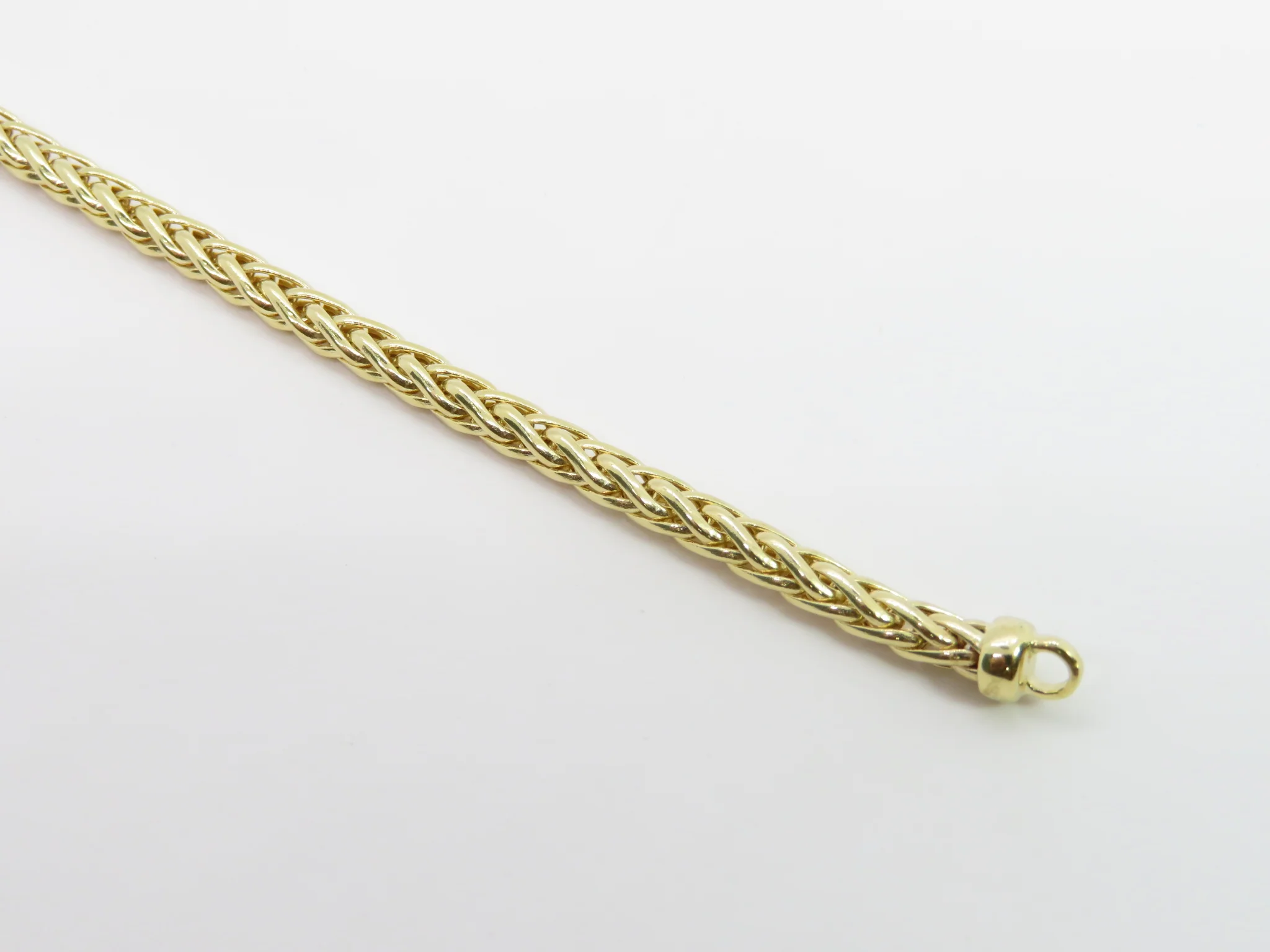 10k Yellow Gold Rounded Wheat Bracelet - Image 5