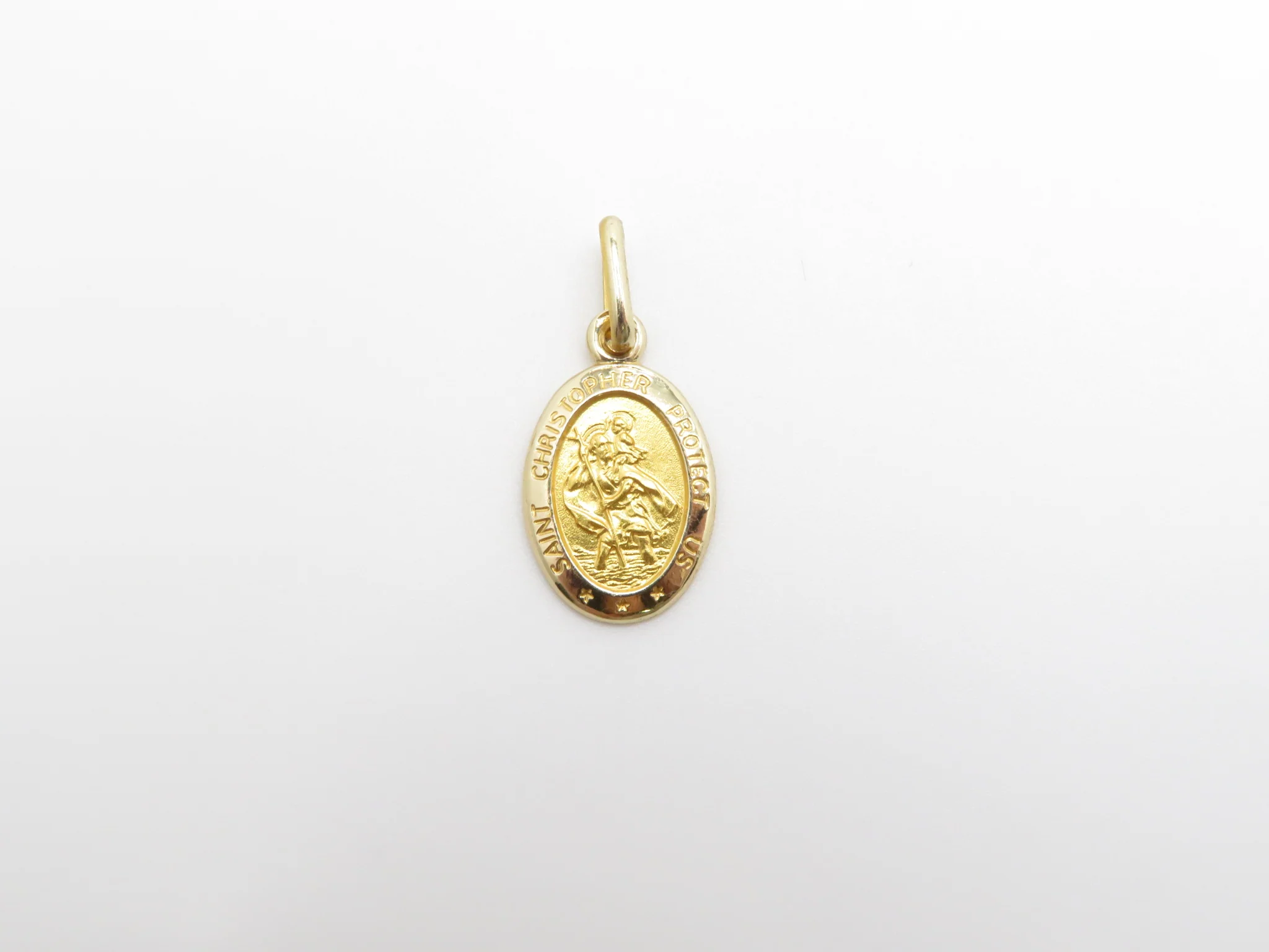 10k Yellow Gold Oval St. Christopher Medal - Image 3
