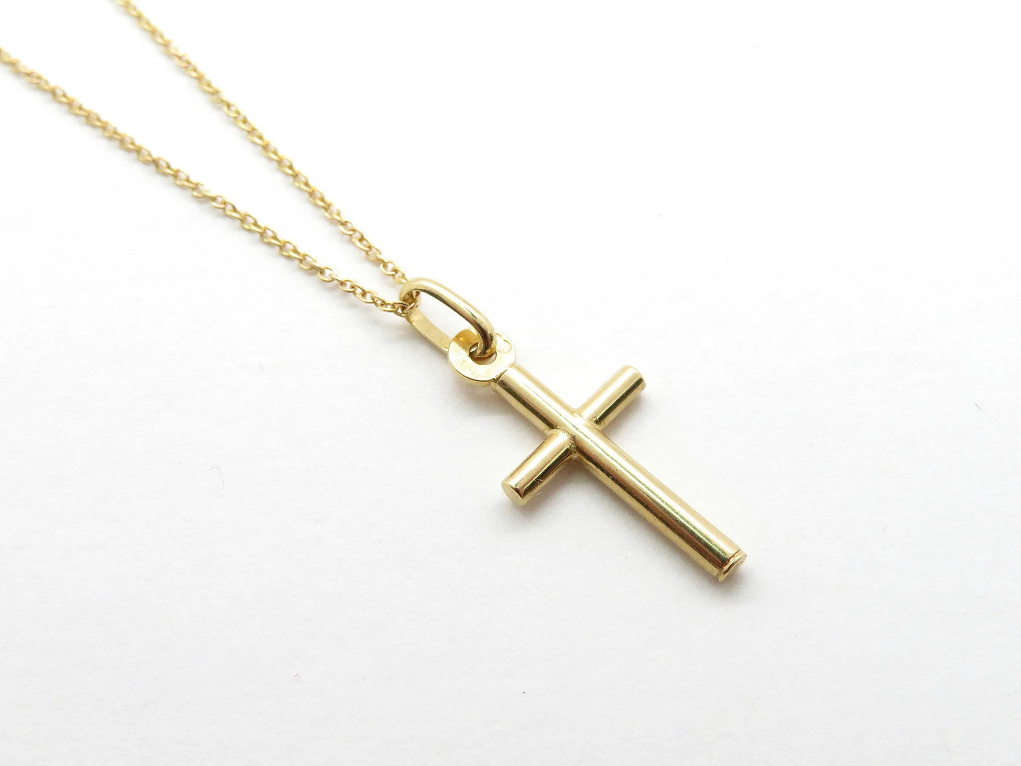 10k Yellow Gold Plain Traditional Cross - Image 6
