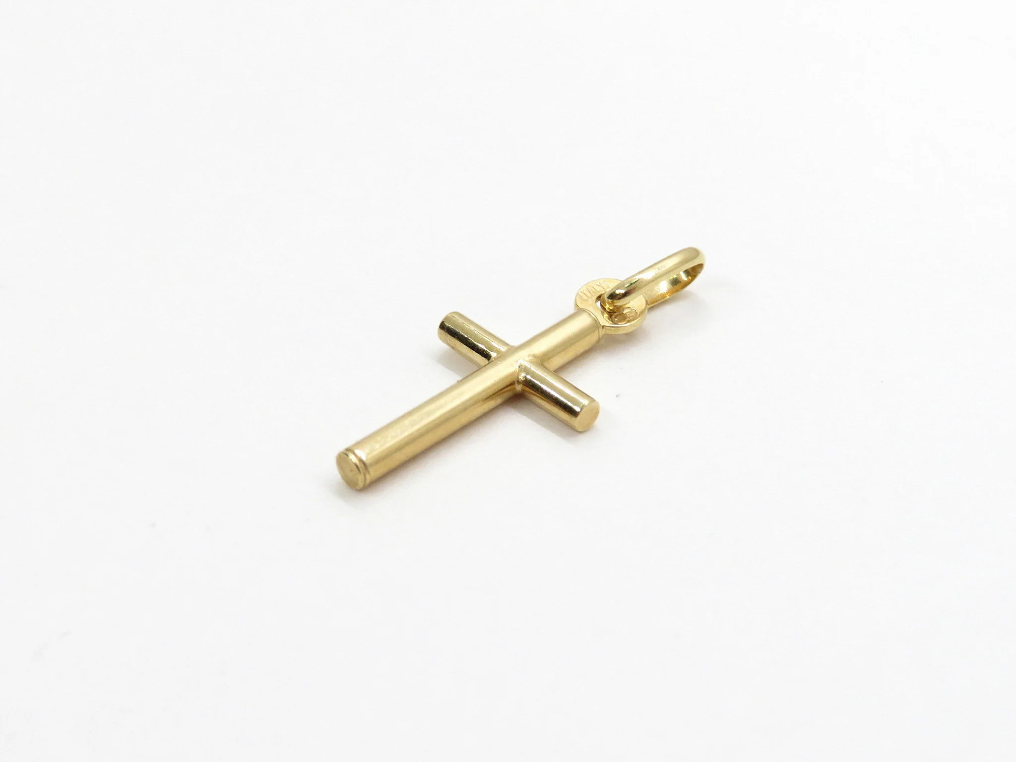10k Yellow Gold Plain Traditional Cross - Image 8
