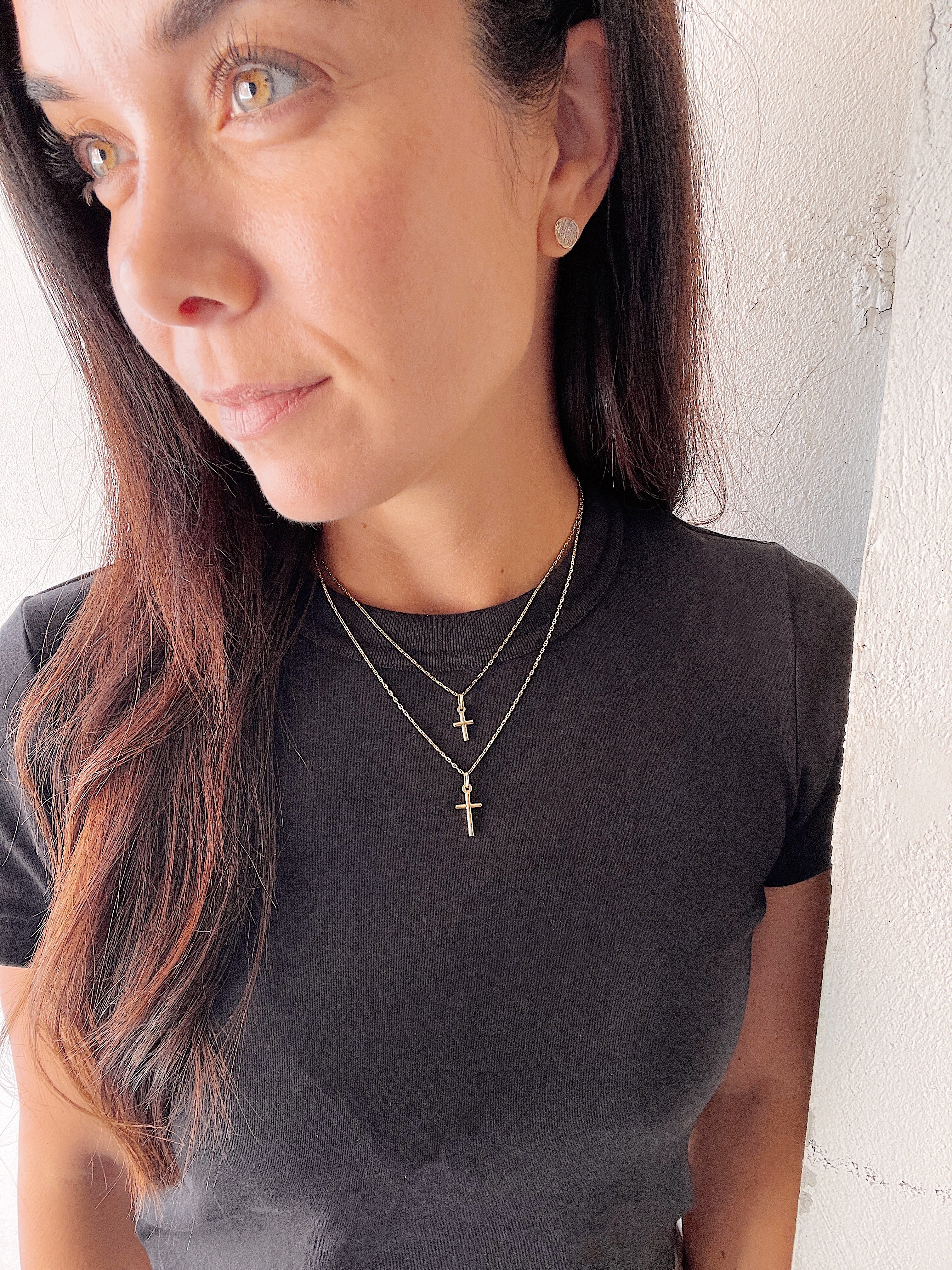 10k Yellow Gold Plain Traditional Cross - Image 9