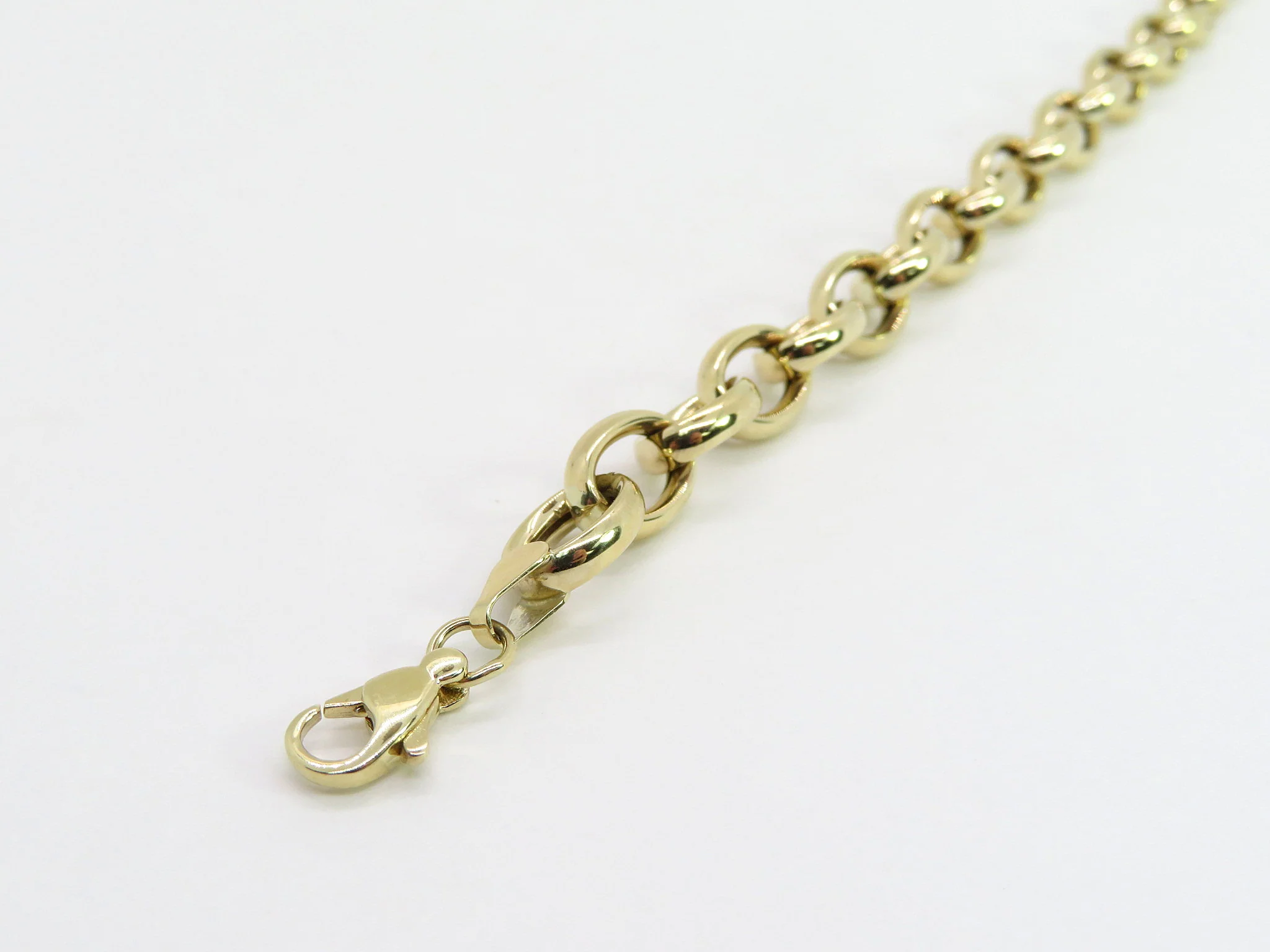 10k Yellow Gold Chunky Oval Link Bracelet - Image 3
