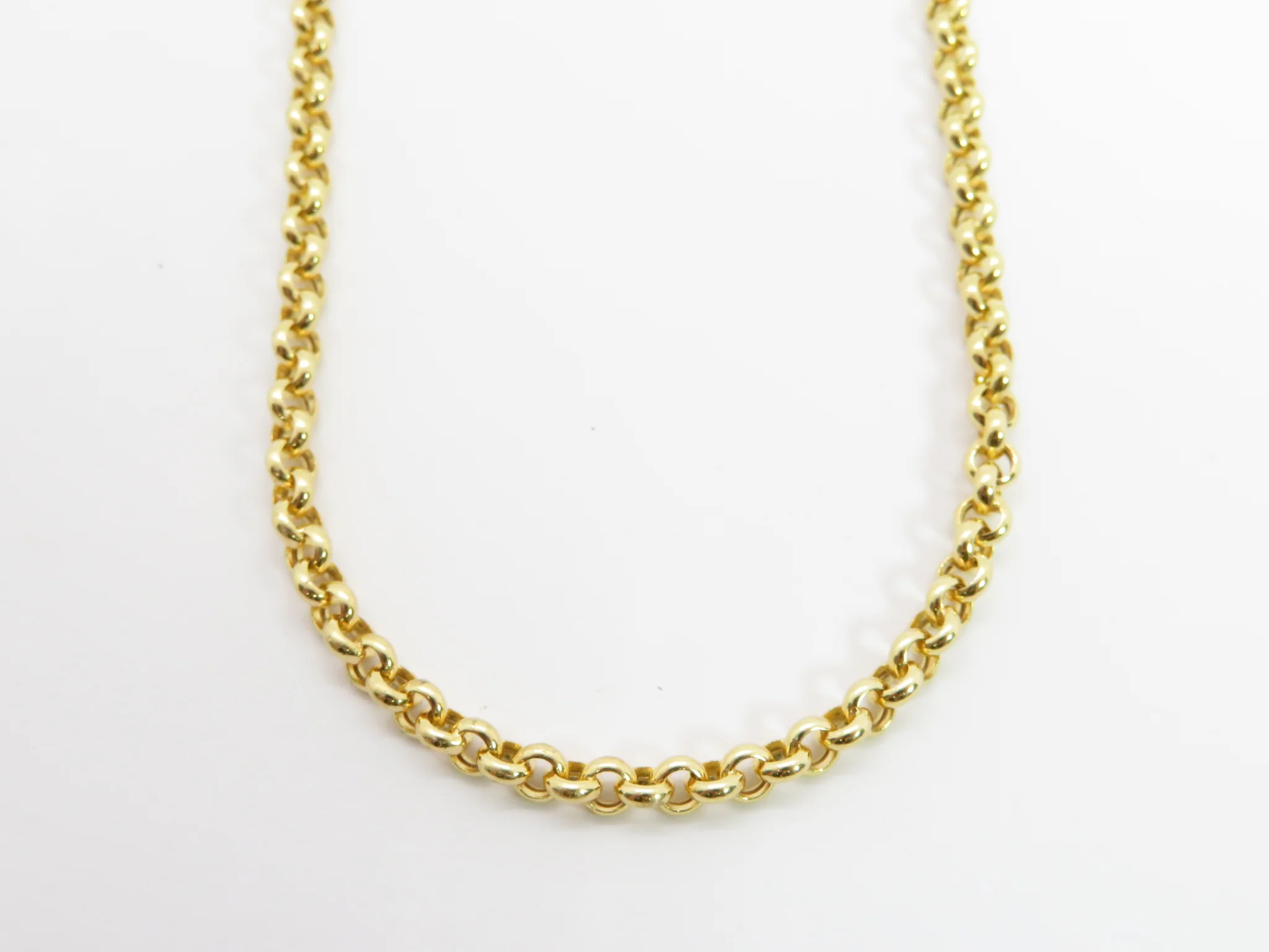 10k Yellow Gold Chunky Hollow Rolo Chain