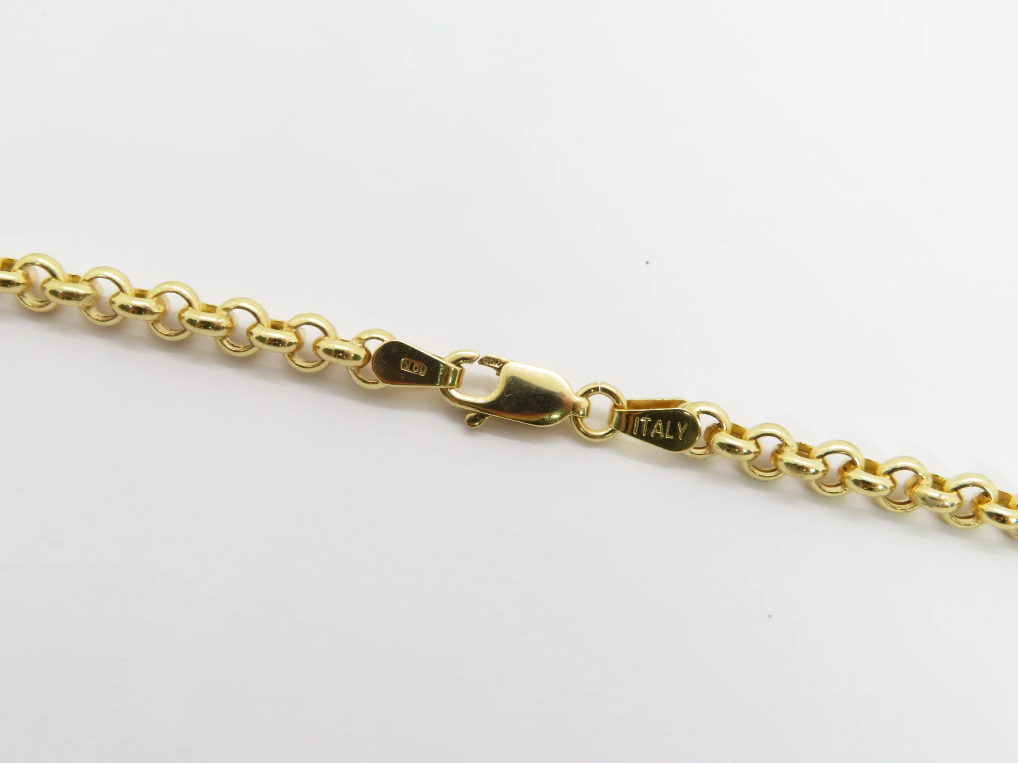 10k Yellow Gold Chunky Hollow Rolo Chain - Image 5