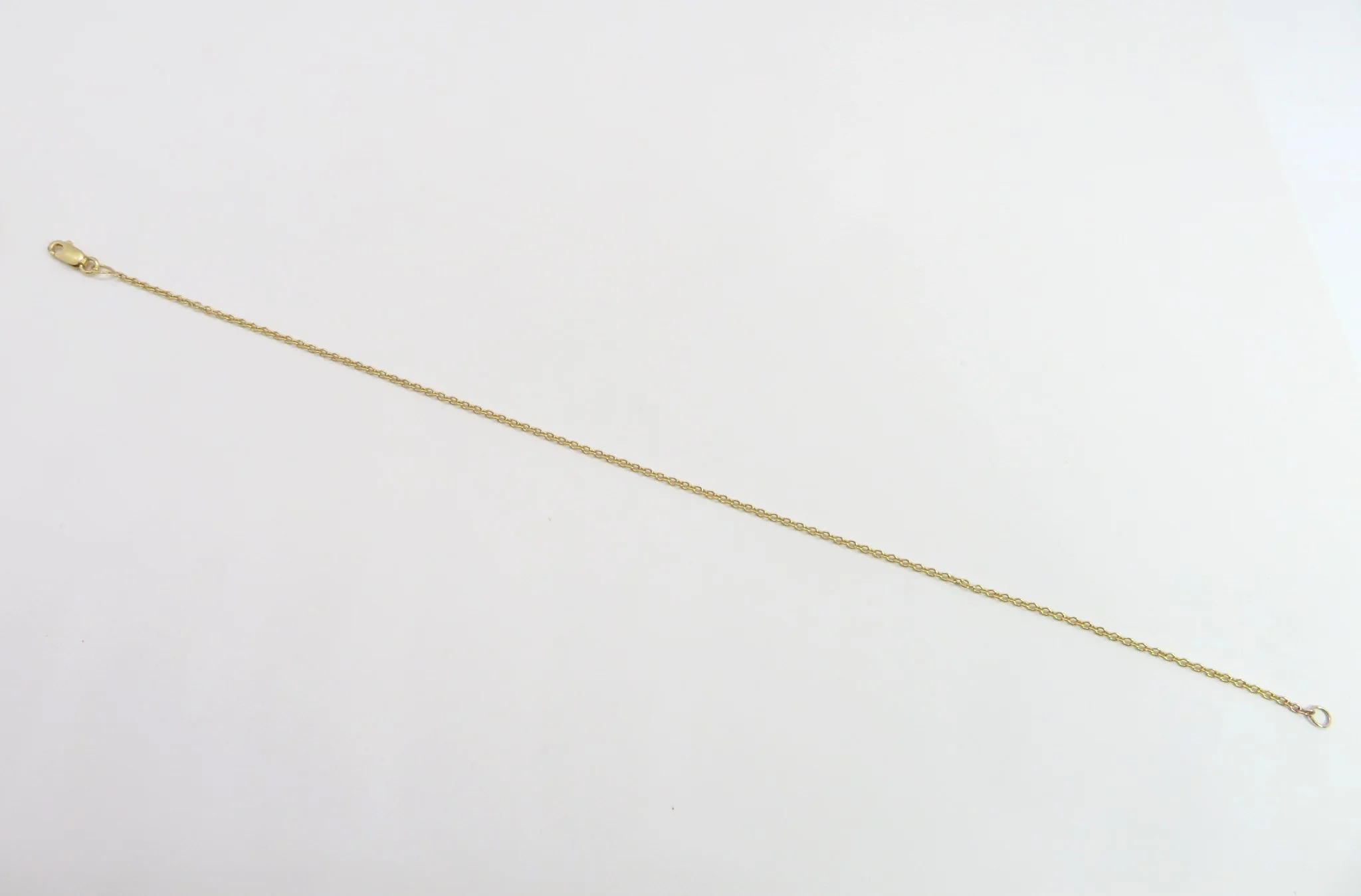 10K Yellow Gold Open Cable Anklet - Image 5