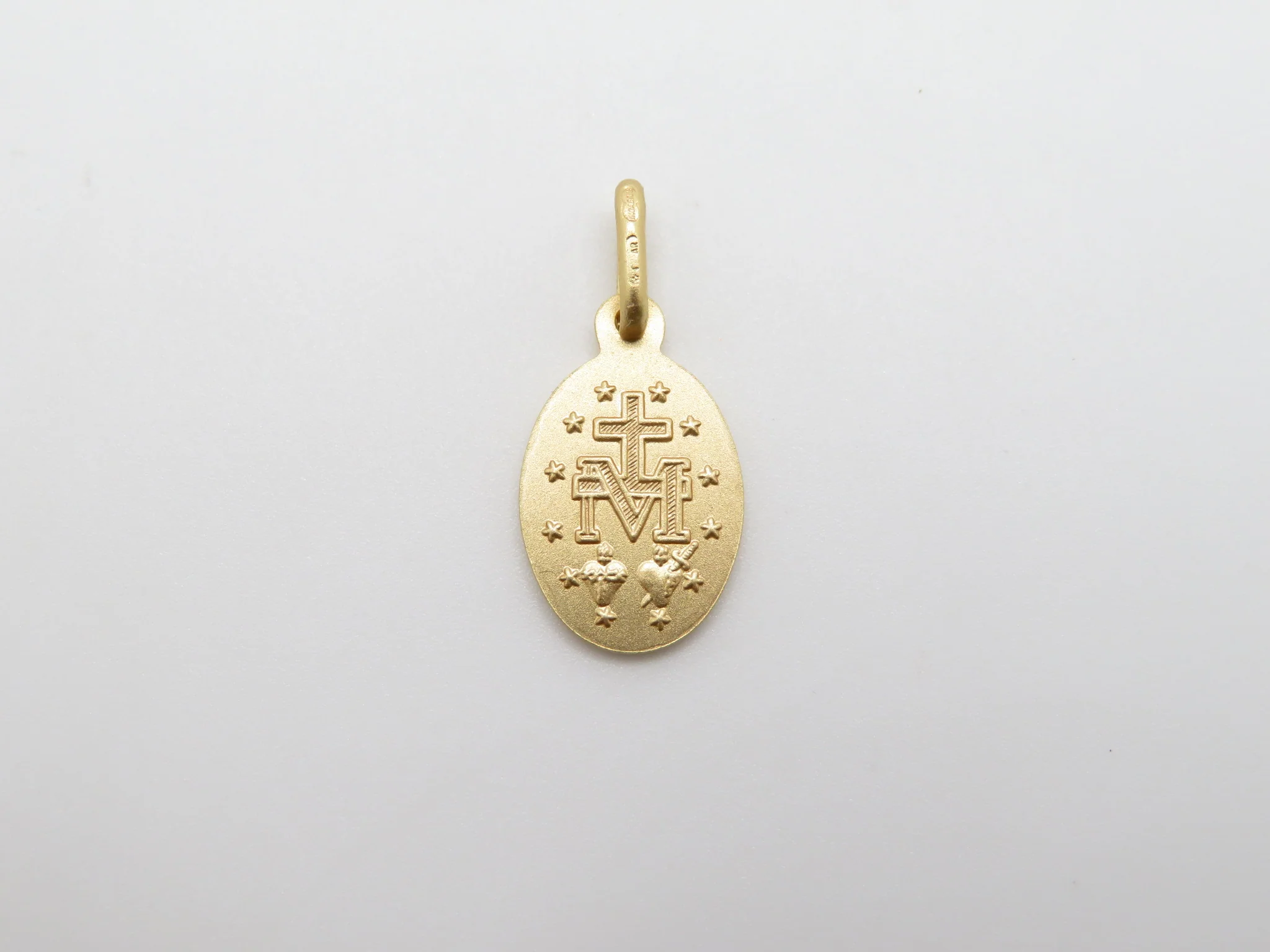 10k Yellow Gold Our Lady of Grace Medal - Image 6