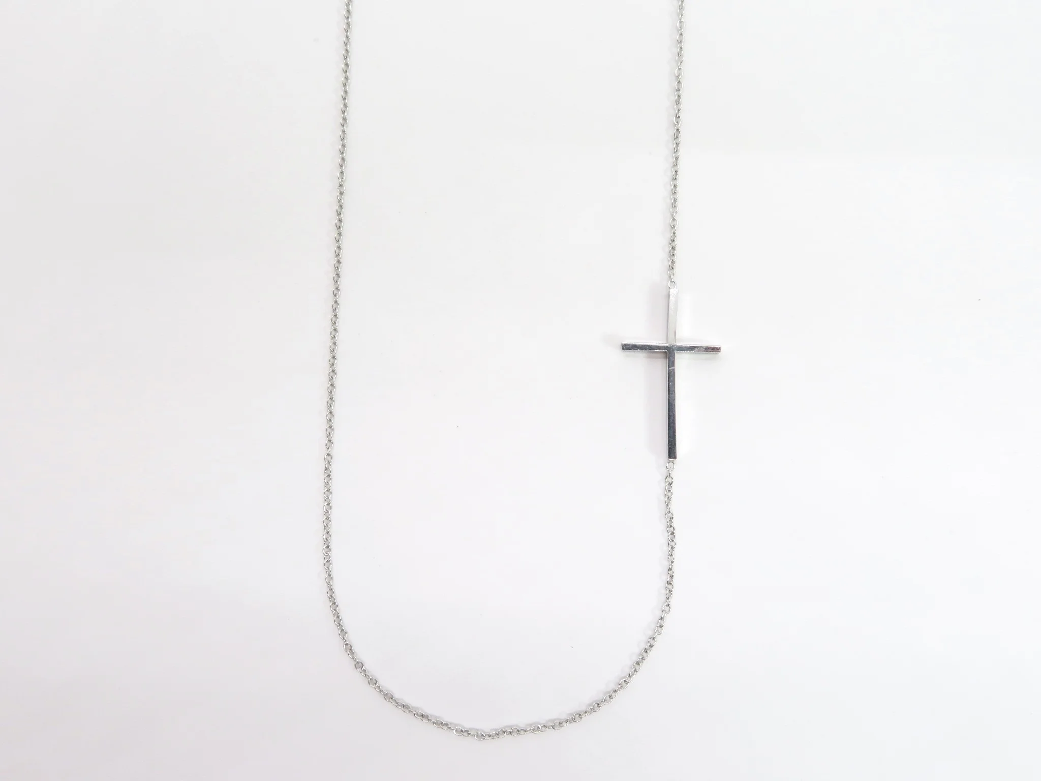 10k Sideways Cross Necklace - Image 4