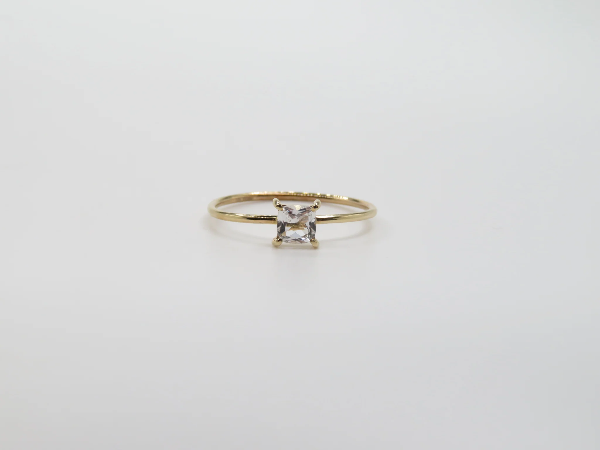 10k Yellow Gold Stacking Birthstone Ring - Image 3