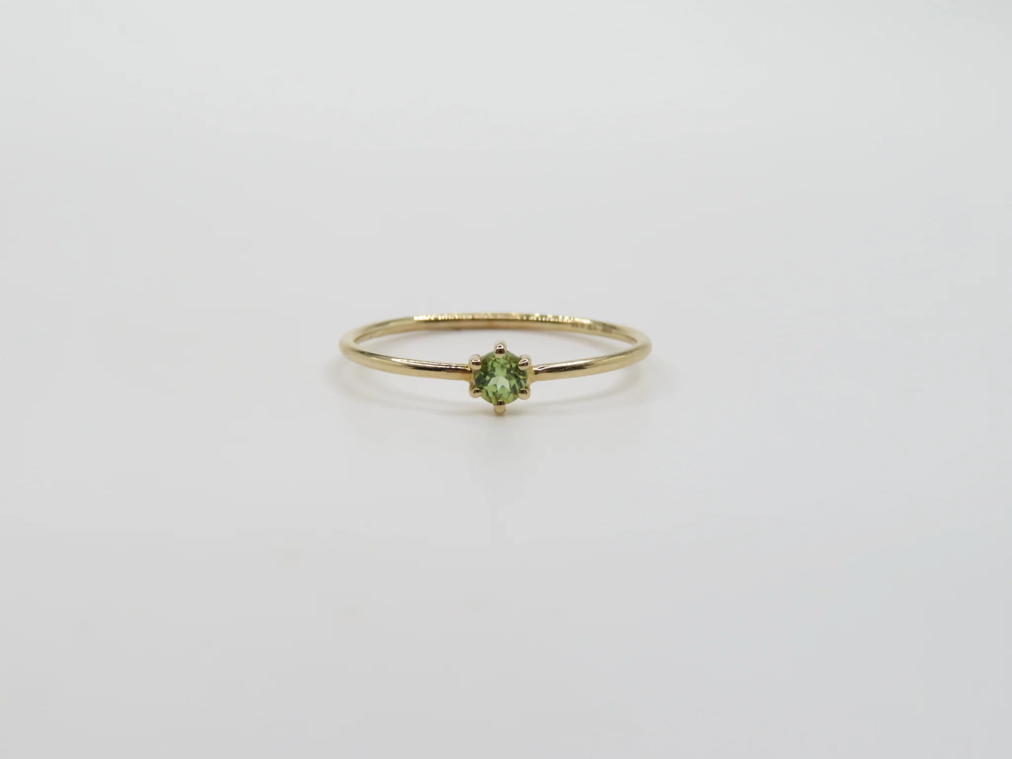10k Yellow Gold Stacking Birthstone Ring - Image 5