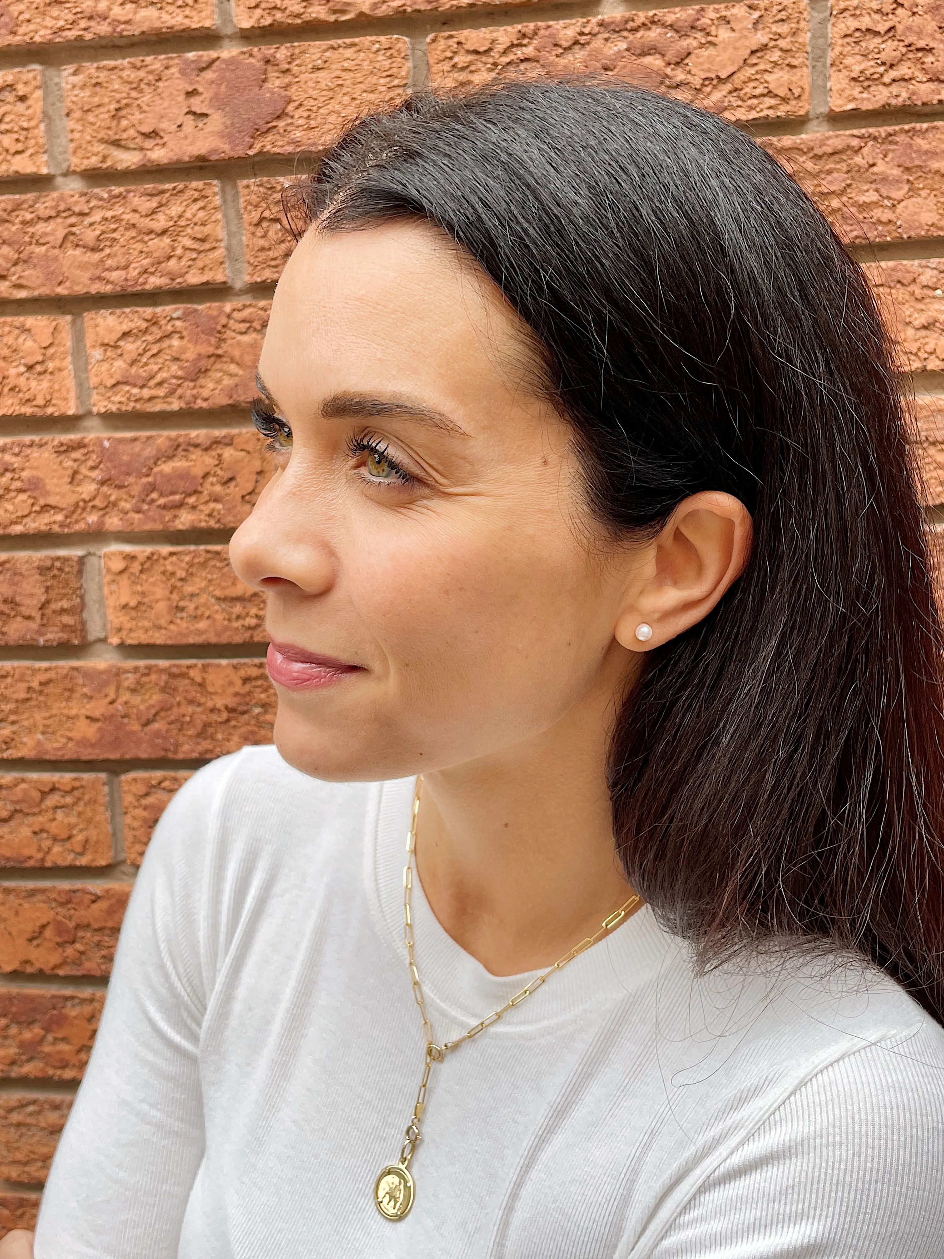 14k Yellow Gold Akoya Pearl Studs - Image 12