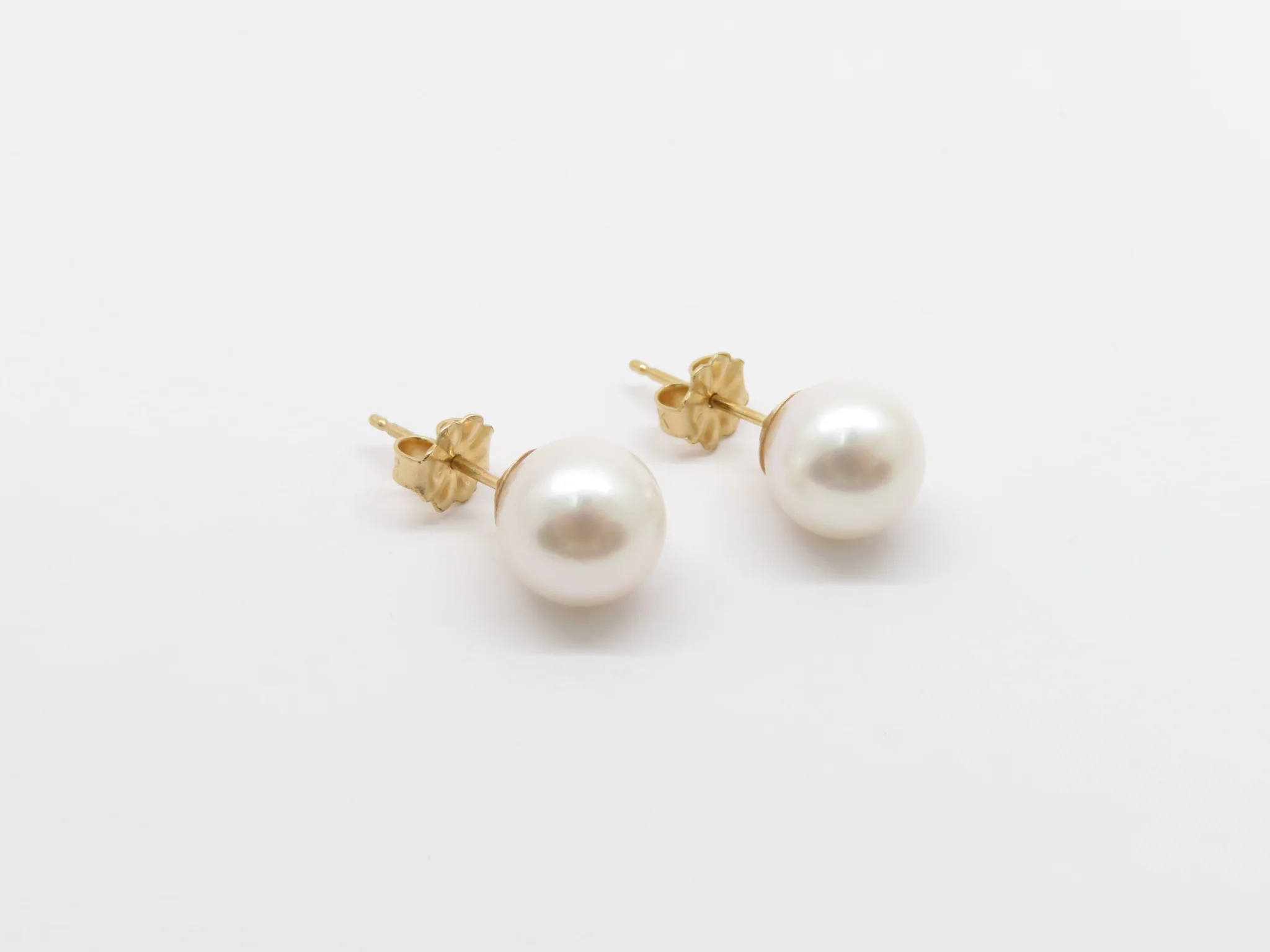 14k Yellow Gold Akoya Pearl Studs - Image 7