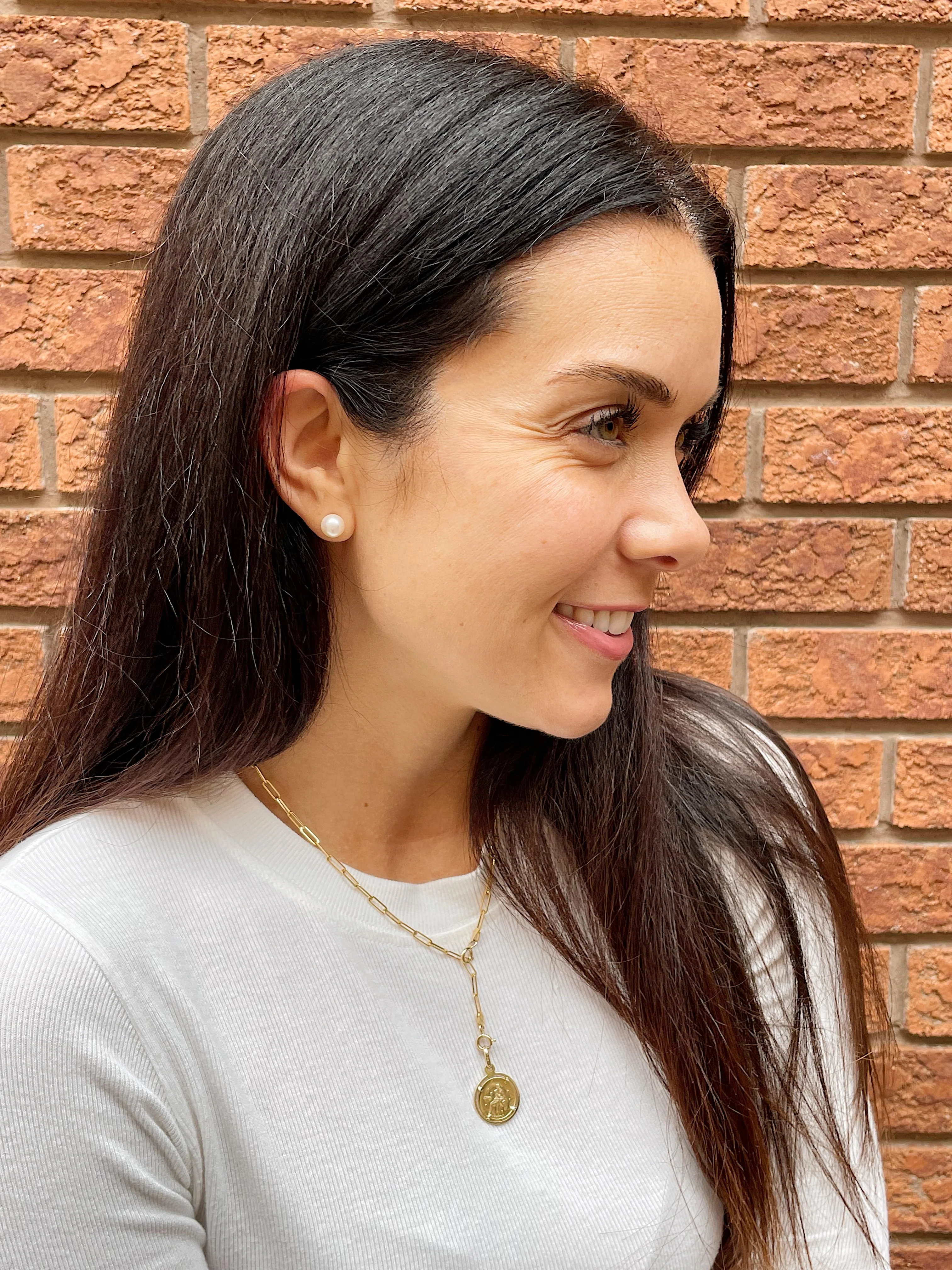 14k Yellow Gold Akoya Pearl Studs - Image 9