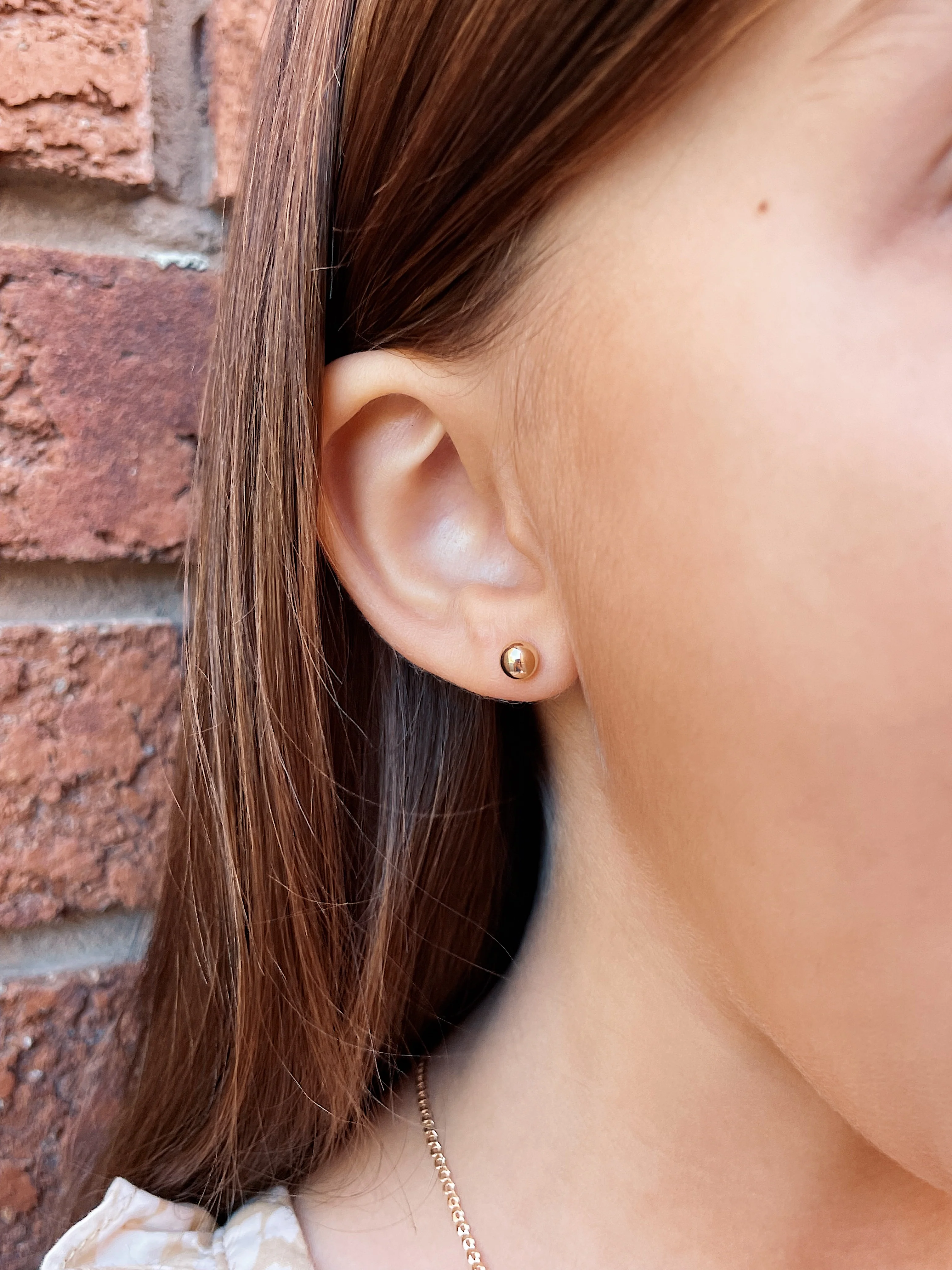 14k Ball Stud Earrings - Image 6