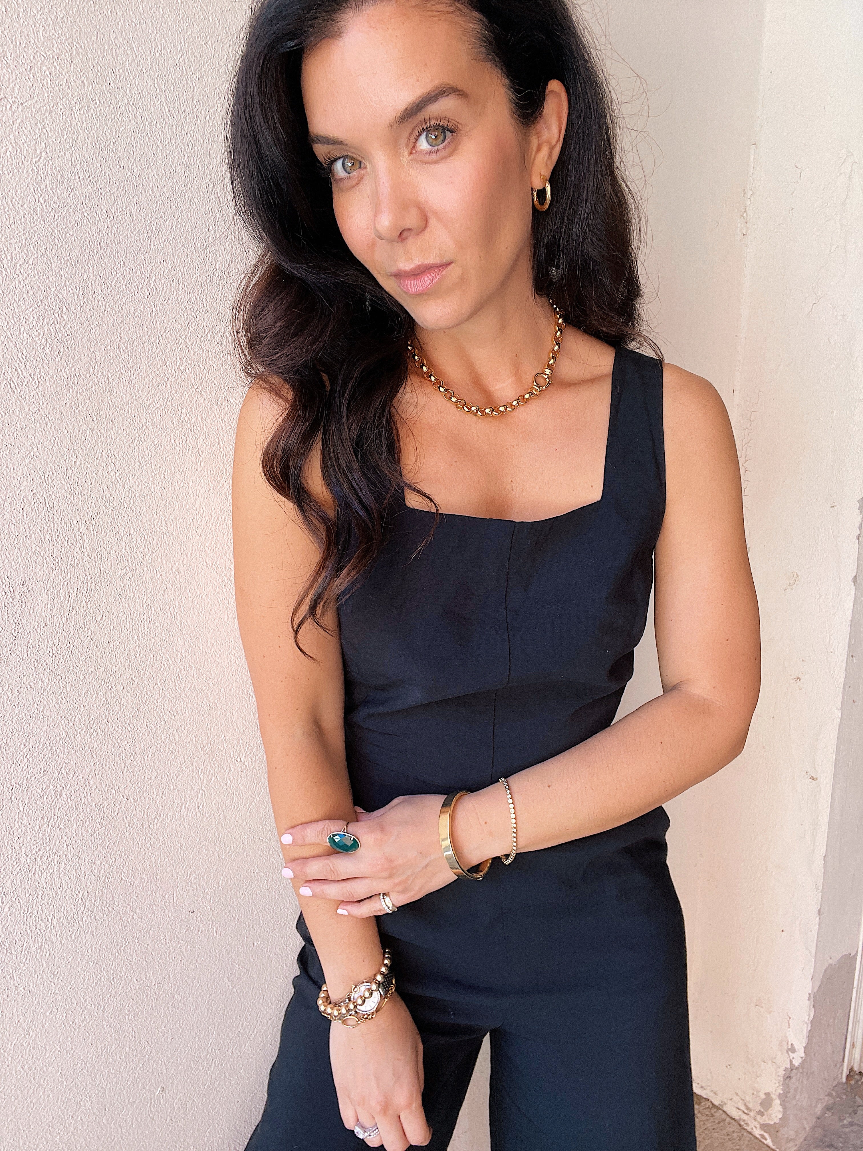 14k Yellow Gold Bark Hoops - Image 5