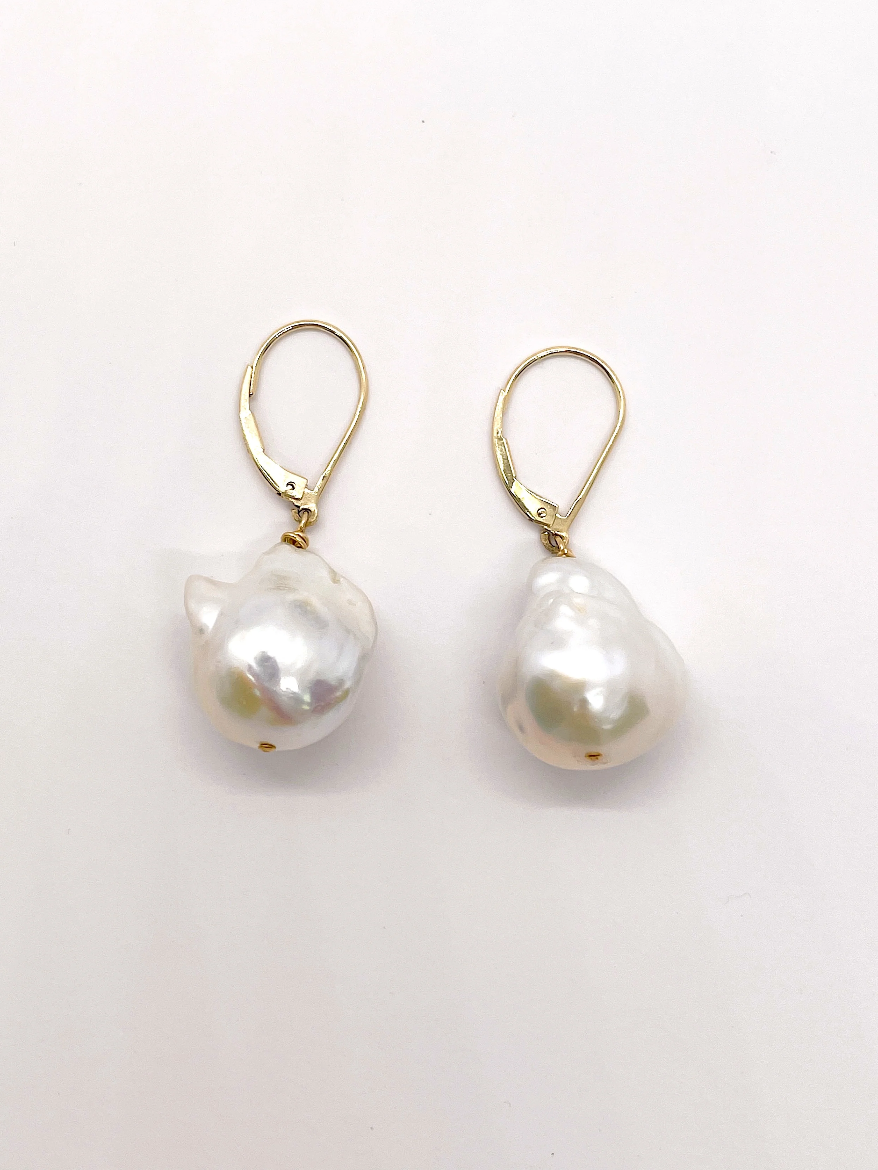 14k Baroque Dangle Earrings